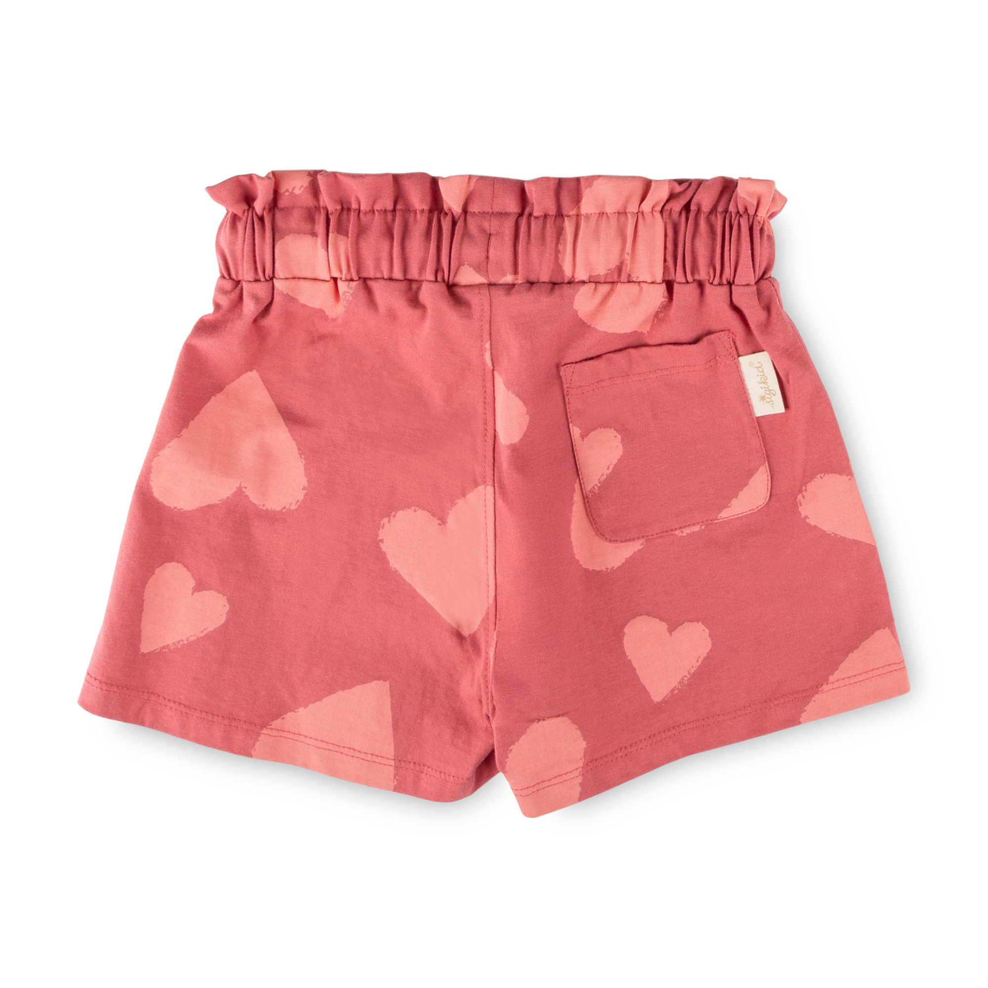 Kinder Shorts mit Herzchen Print, rosarot