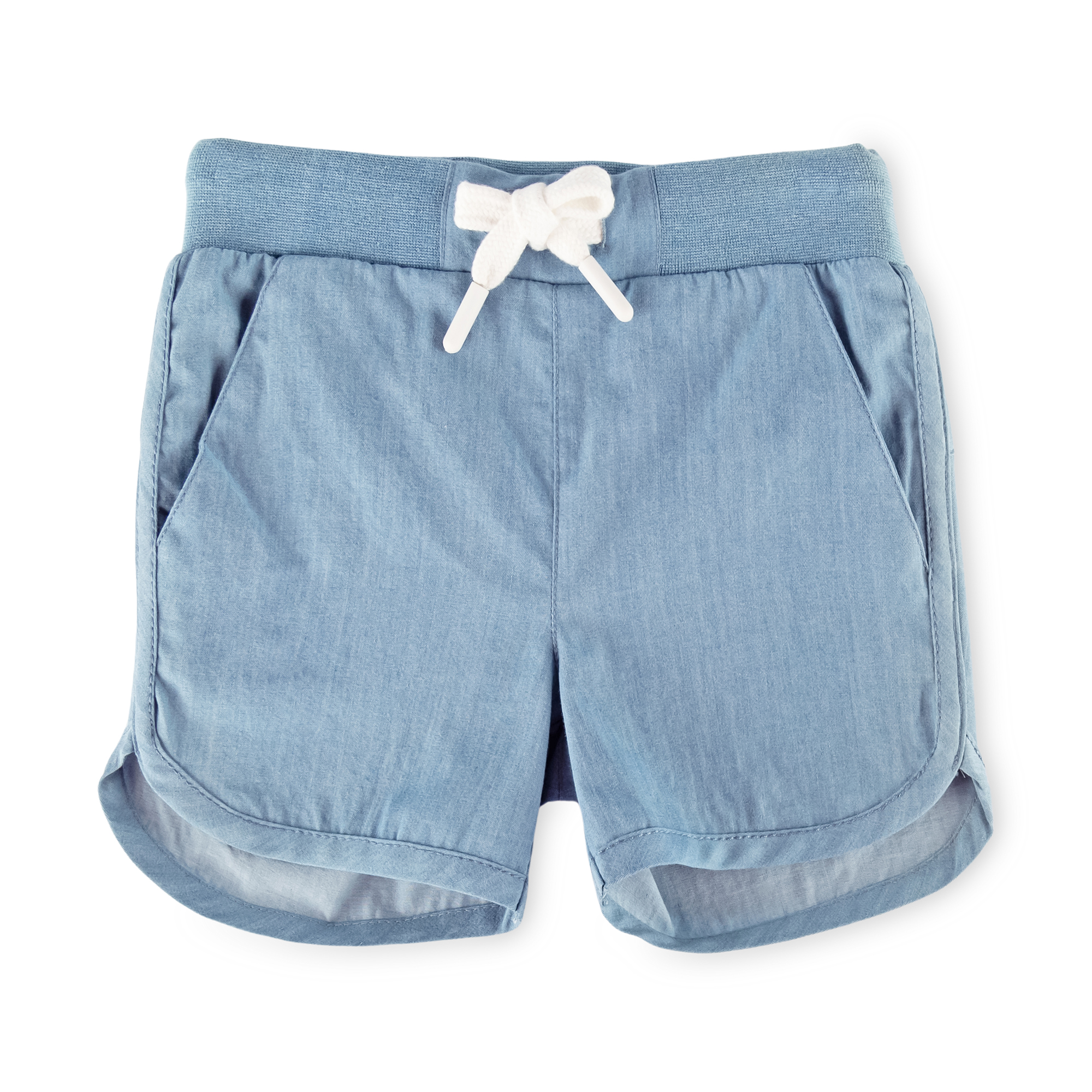 Children's girls organic cotton shorts light blue