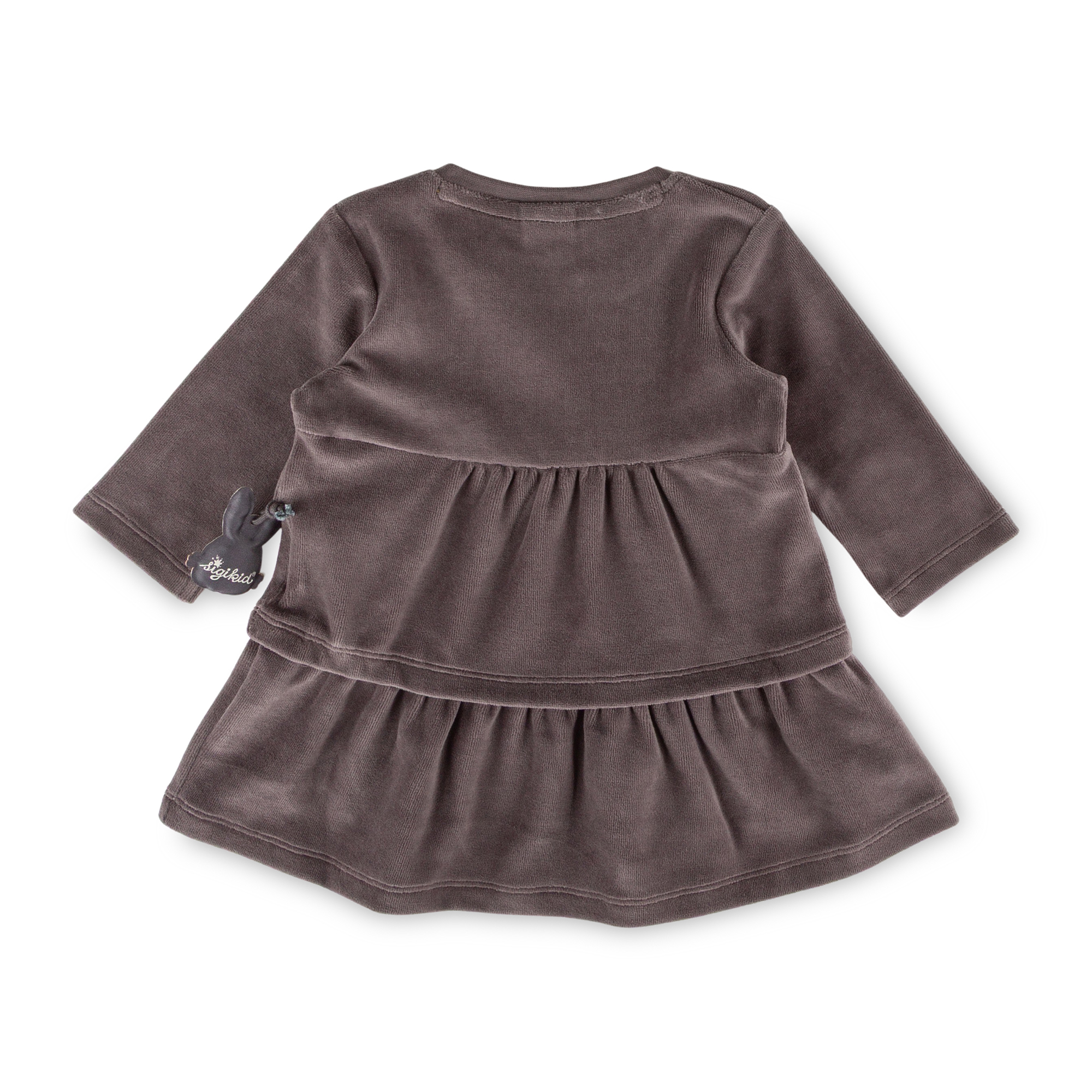 Baby Nicki Volant Kleid Schneehase, dunkelgrau
