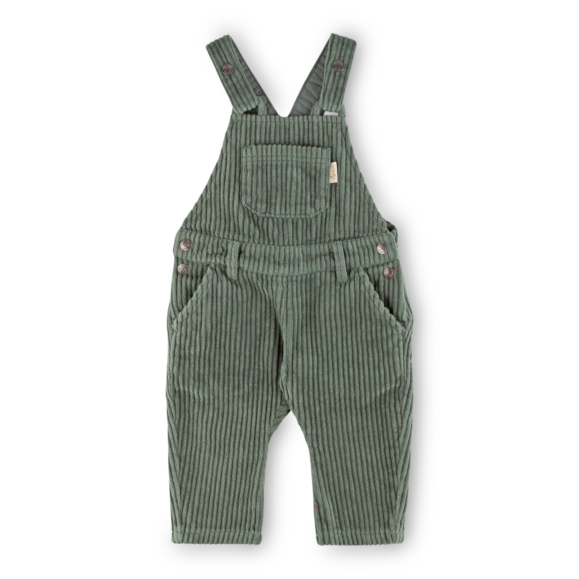 Green baby corduroy dungarees