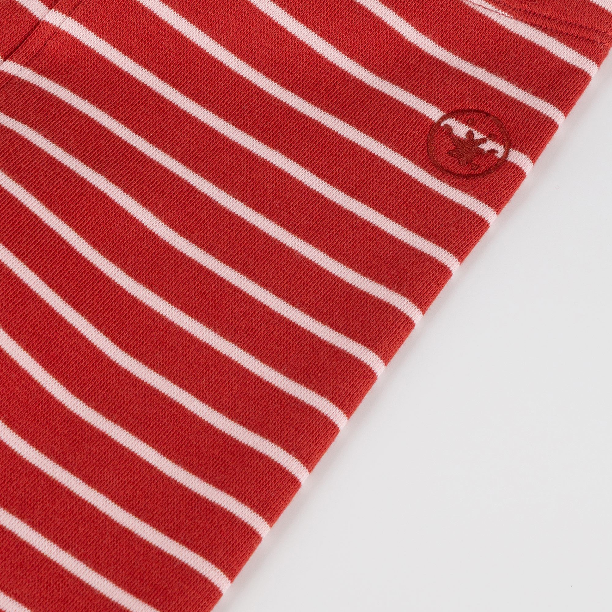 Children's rib knit leggings,red/pastel pink striped