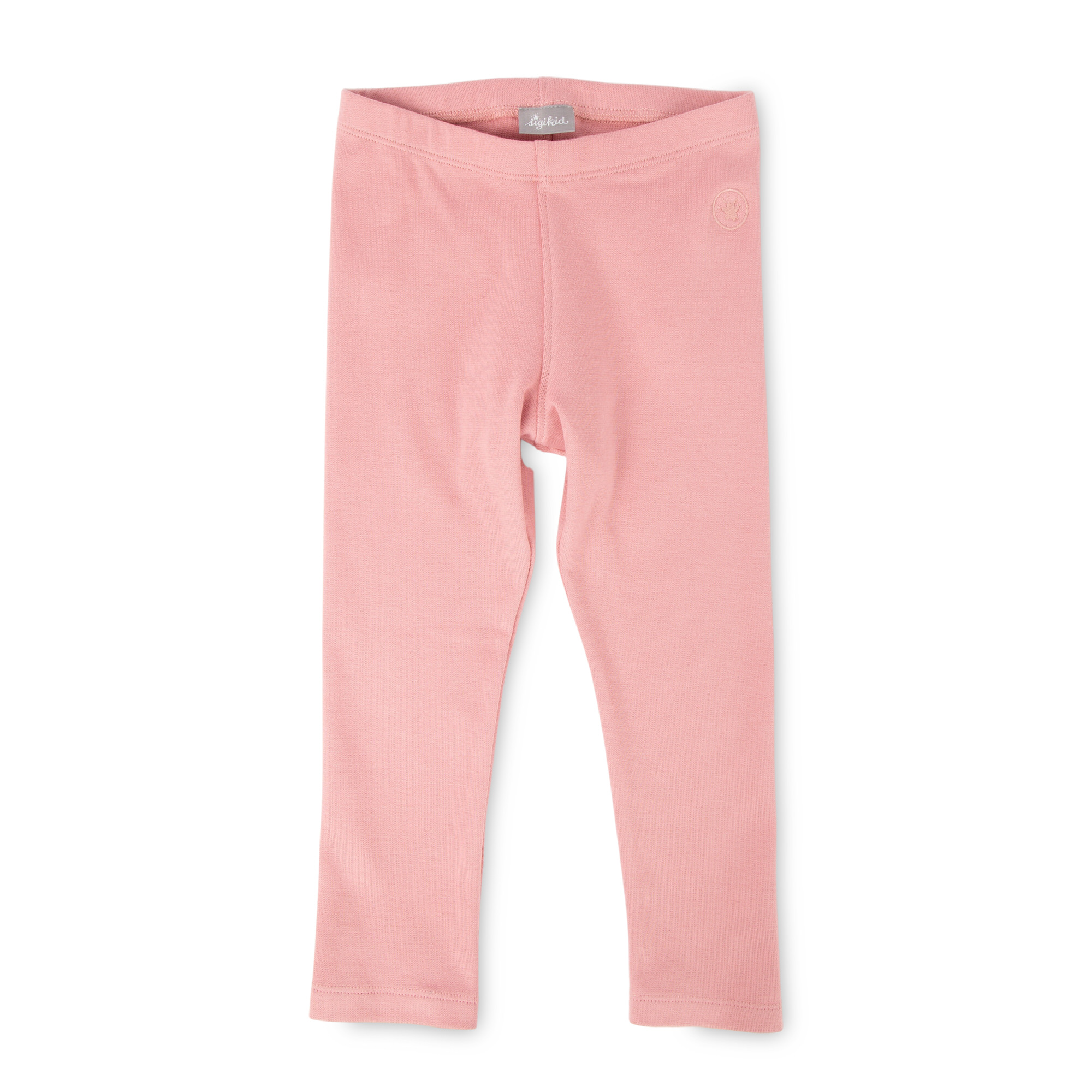 Snug children's rib knit leggings, pink