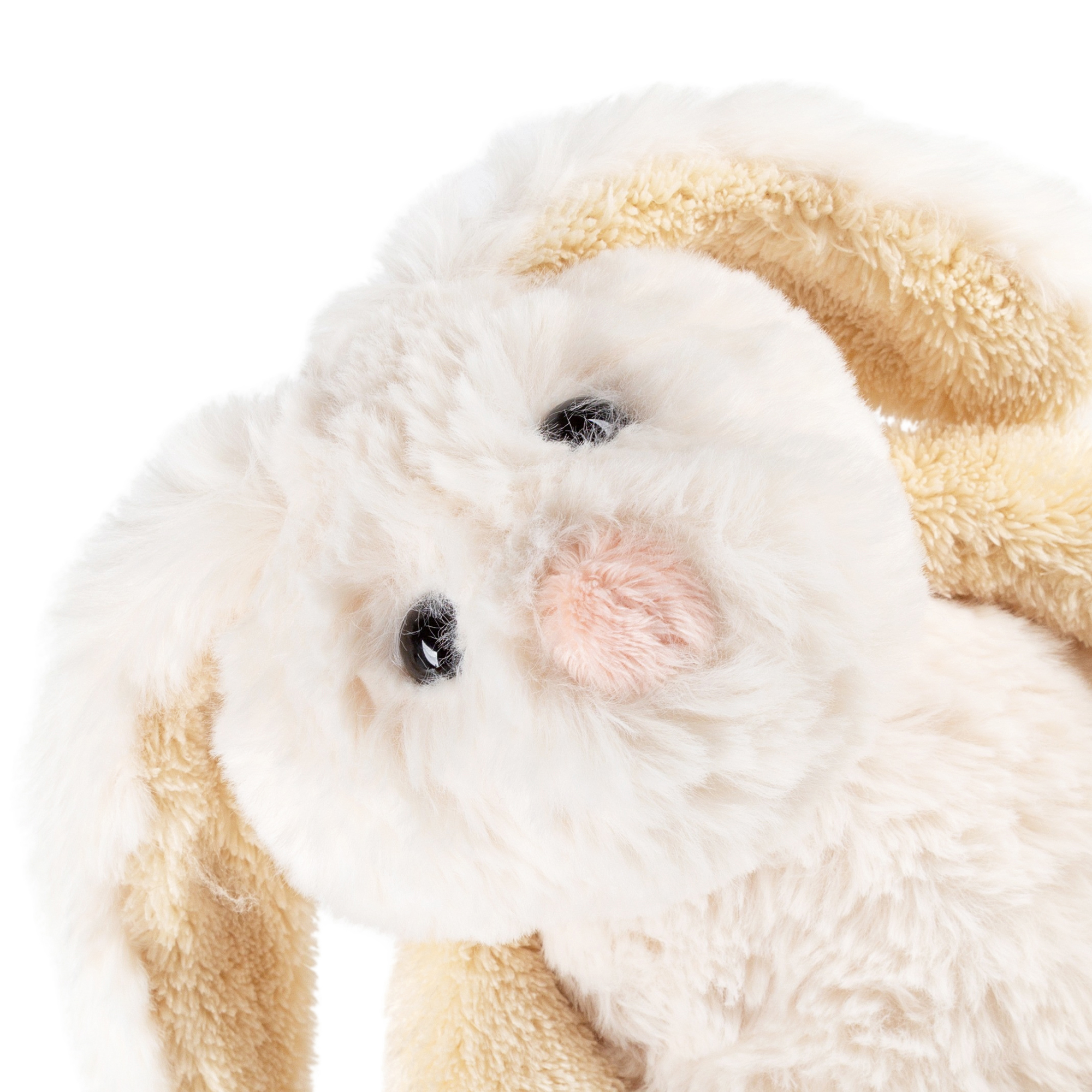 Kuscheltier Hase liegend weiß, Flauscherie