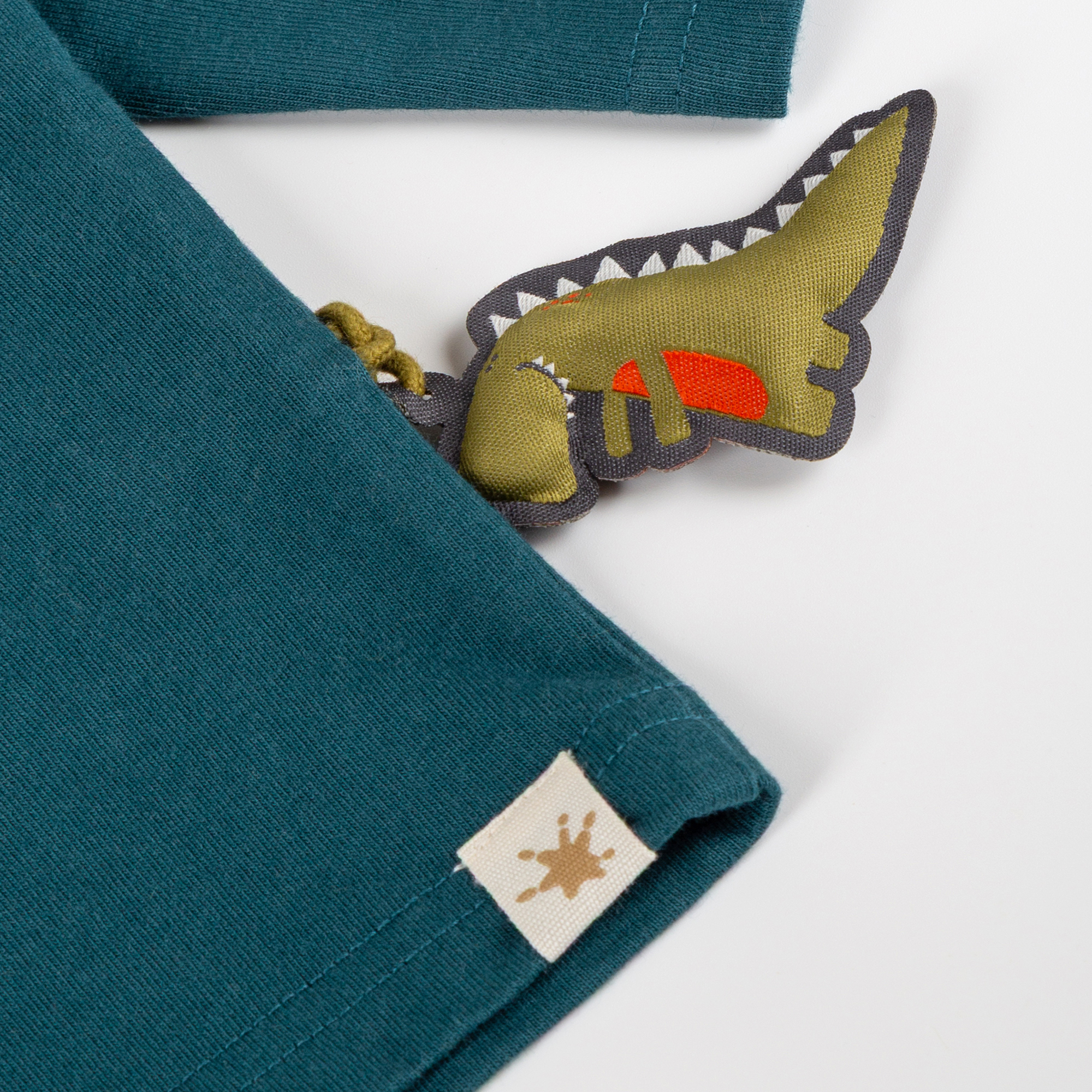 Baby long sleeve Tee teal blue, Dino Fun
