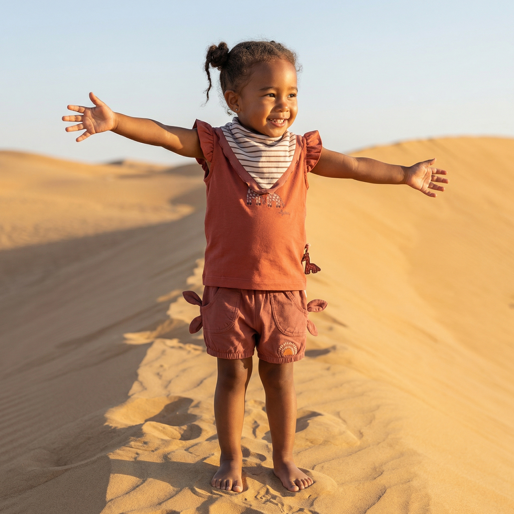 Reversible baby bandana bib Savanne
