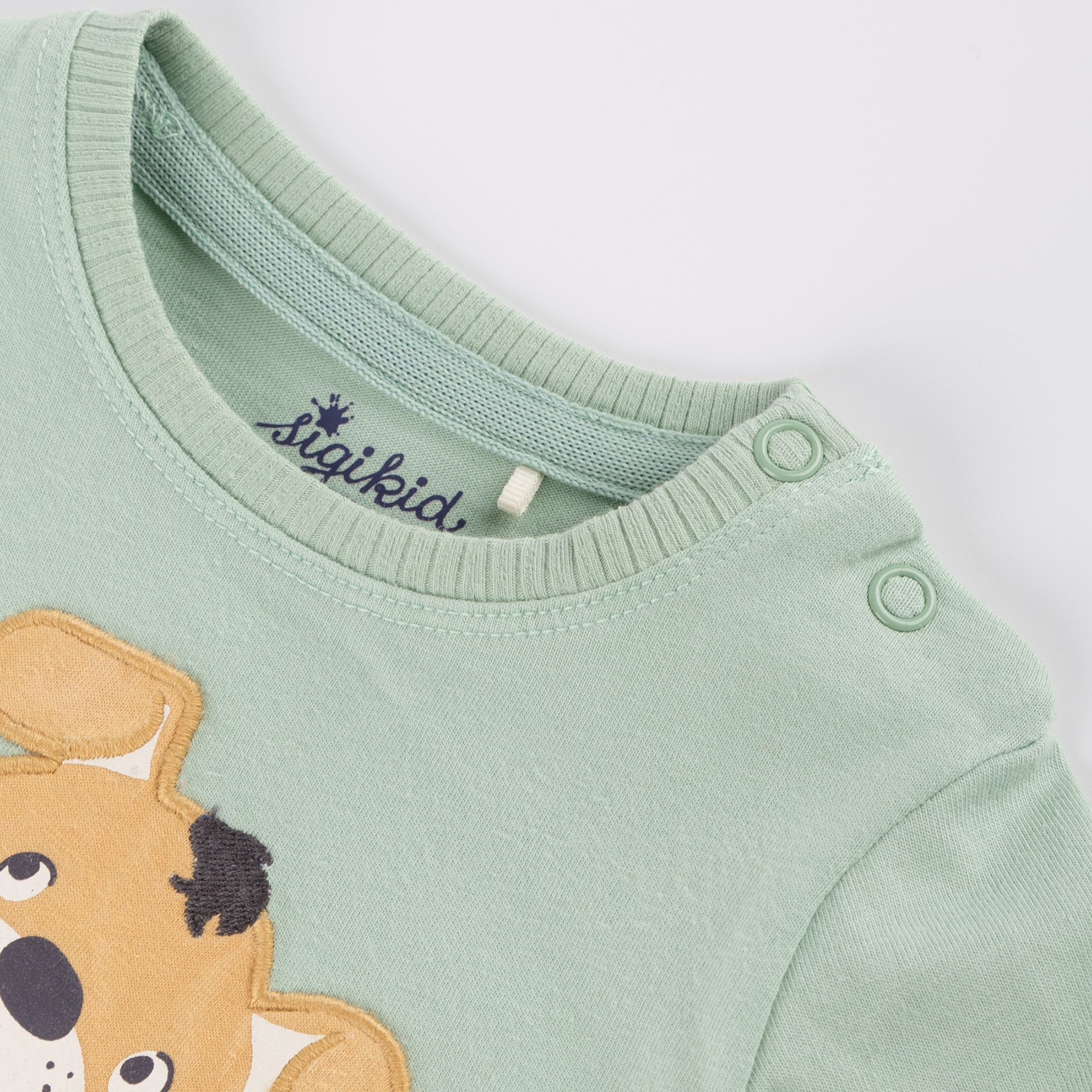 Grünes Baby T-Shirt, Hündchen Funny Dog Grünes Baby T-Shirt, Hündchen Funny Dog