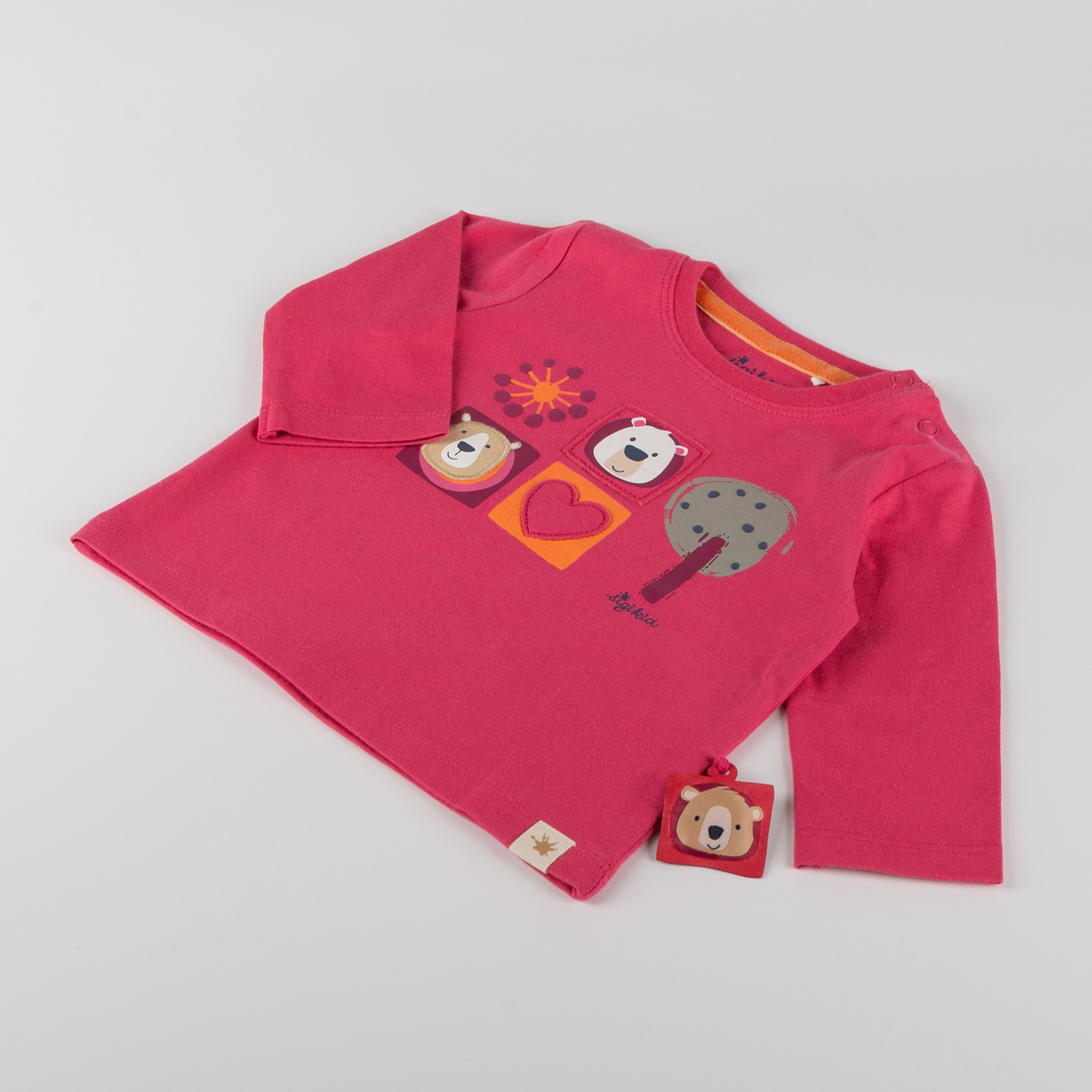 Baby long sleeve Tee bear, Fancy Forest