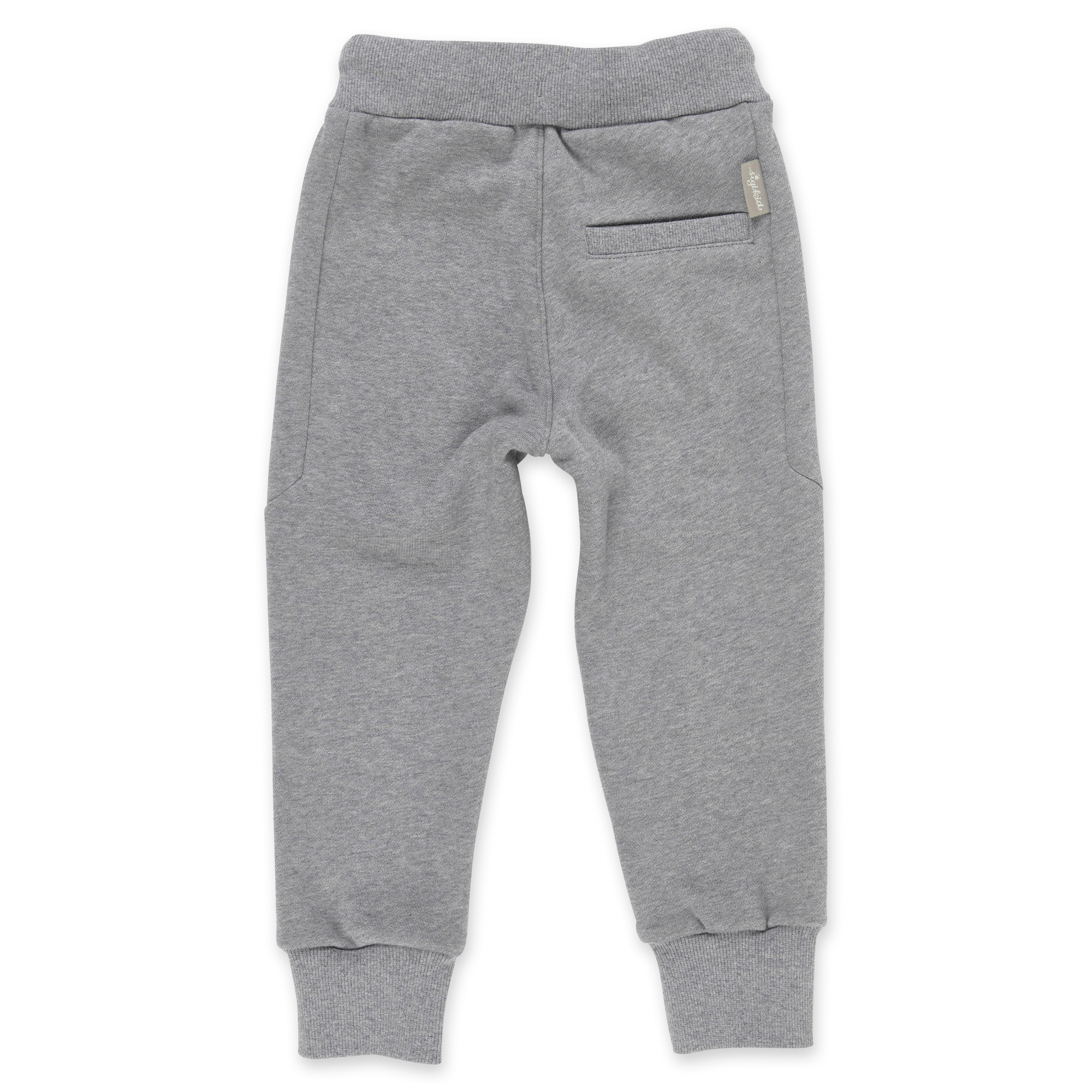 Snug sweat pants with reinforced knee part, light grey