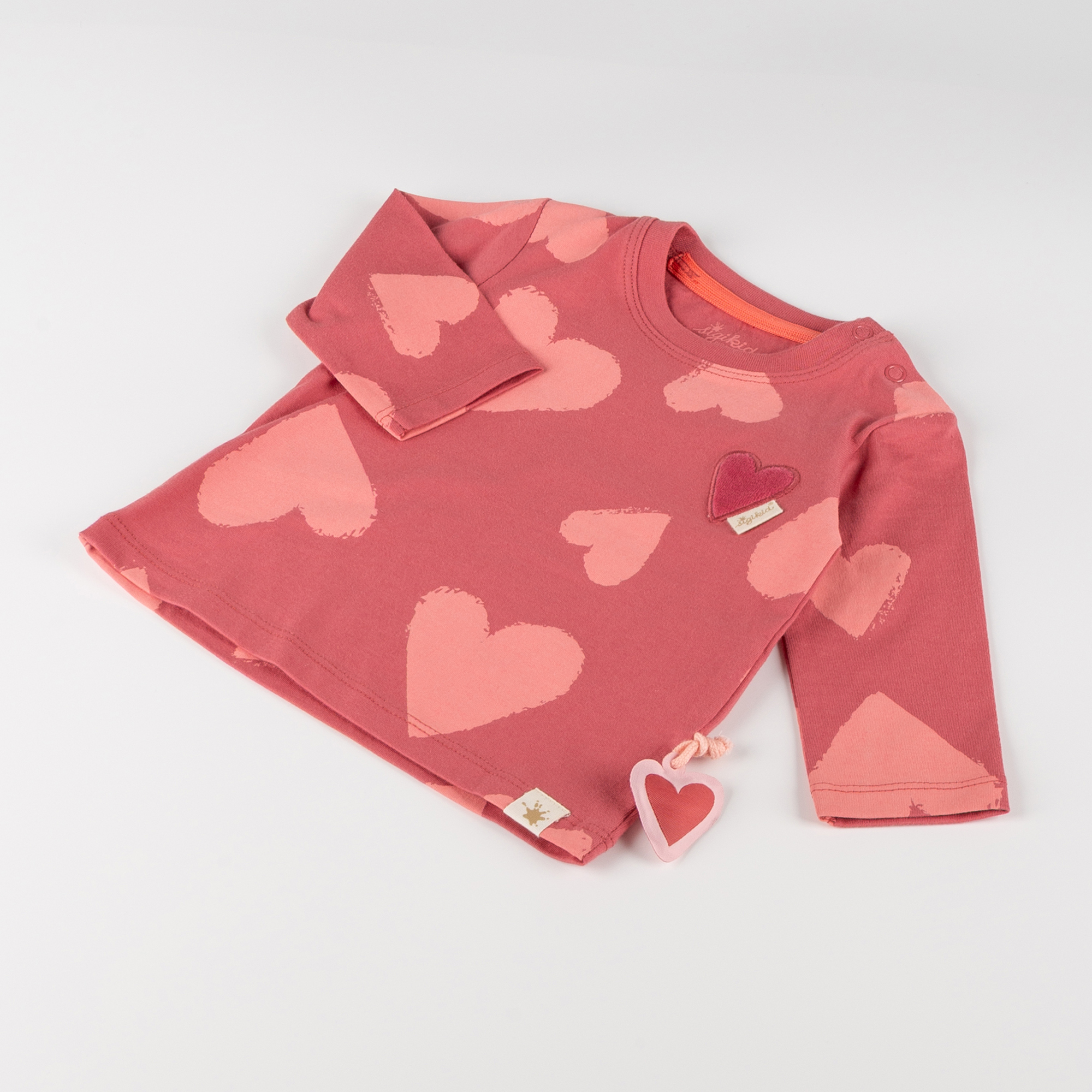 Baby long sleeve Tee hearts, Spring Birds