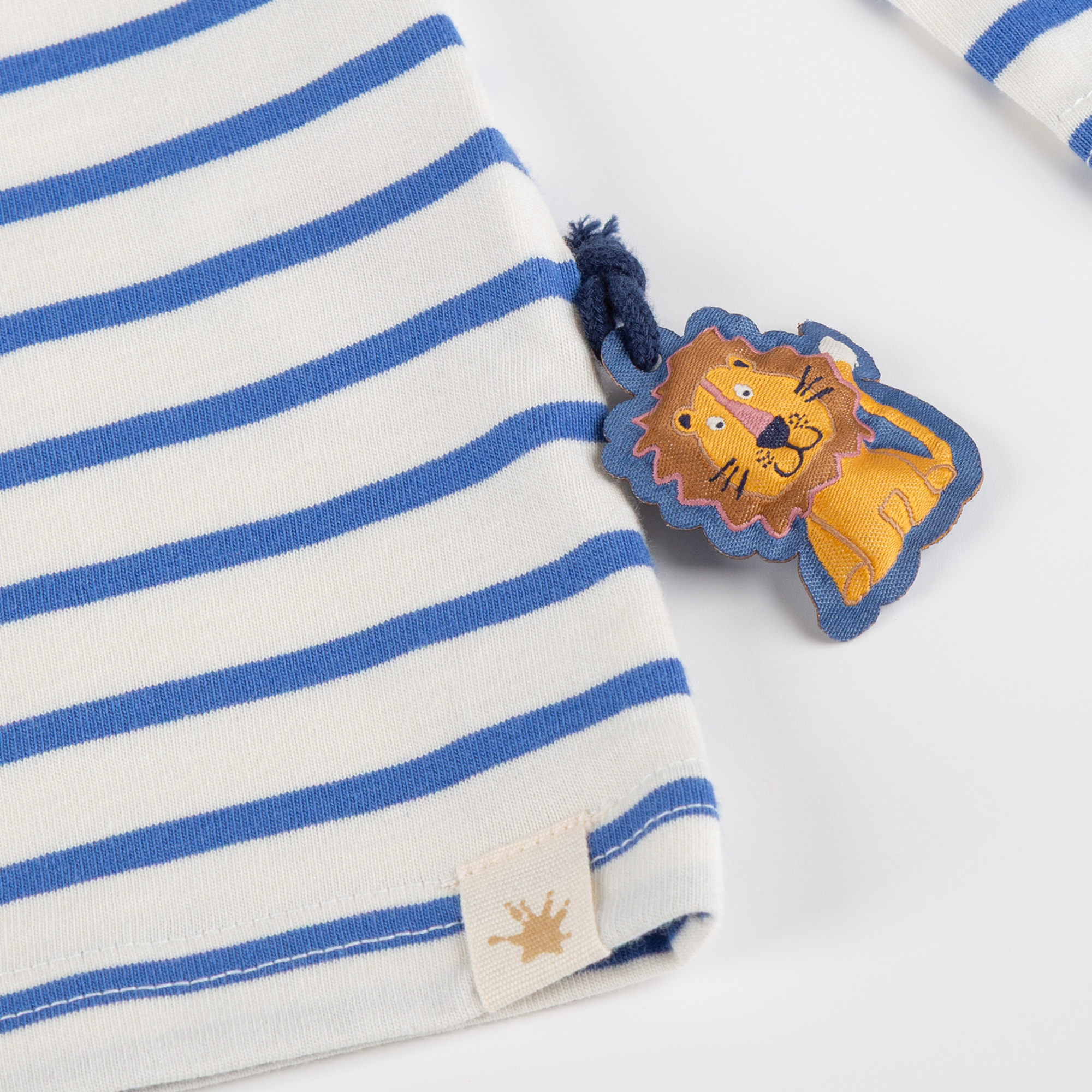 Striped children's long sleeve Tee Tiger & Lion