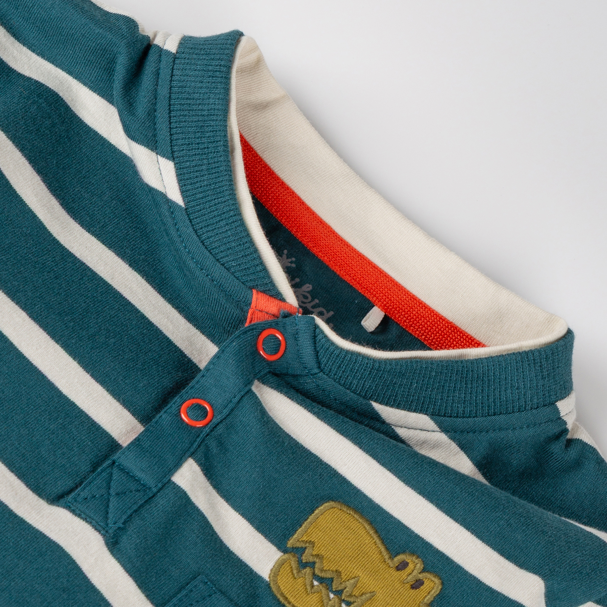 Children's Henley Tee, chest pocket, Dino Fun