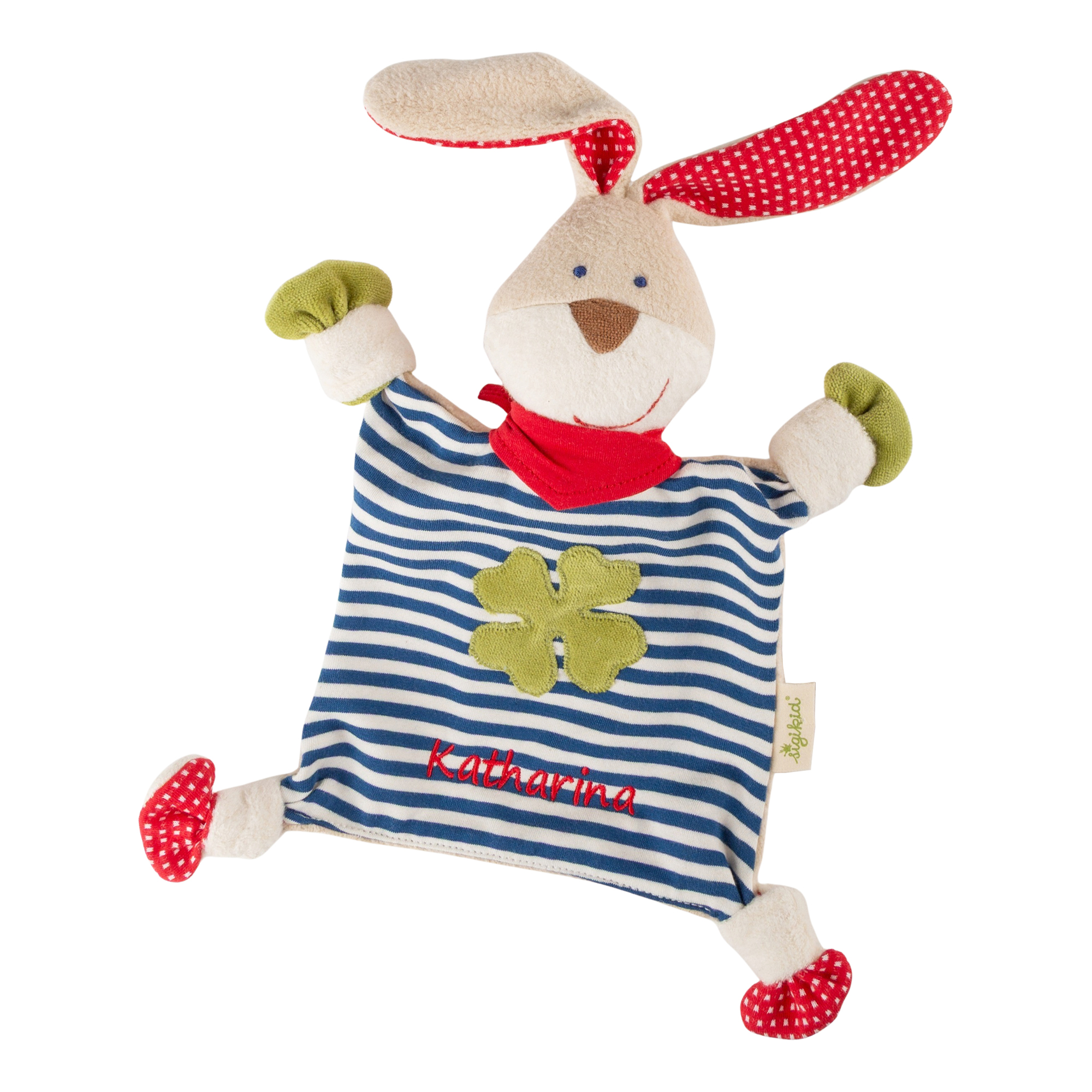 Namensschnuffeltuch Hase, Green Collection