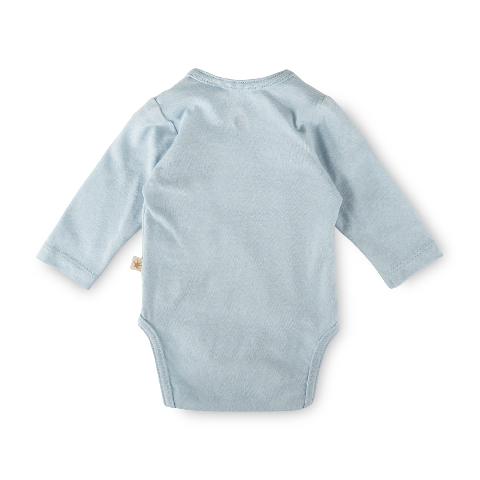 Newborn baby kimono bodysuit onesie whale, light blue