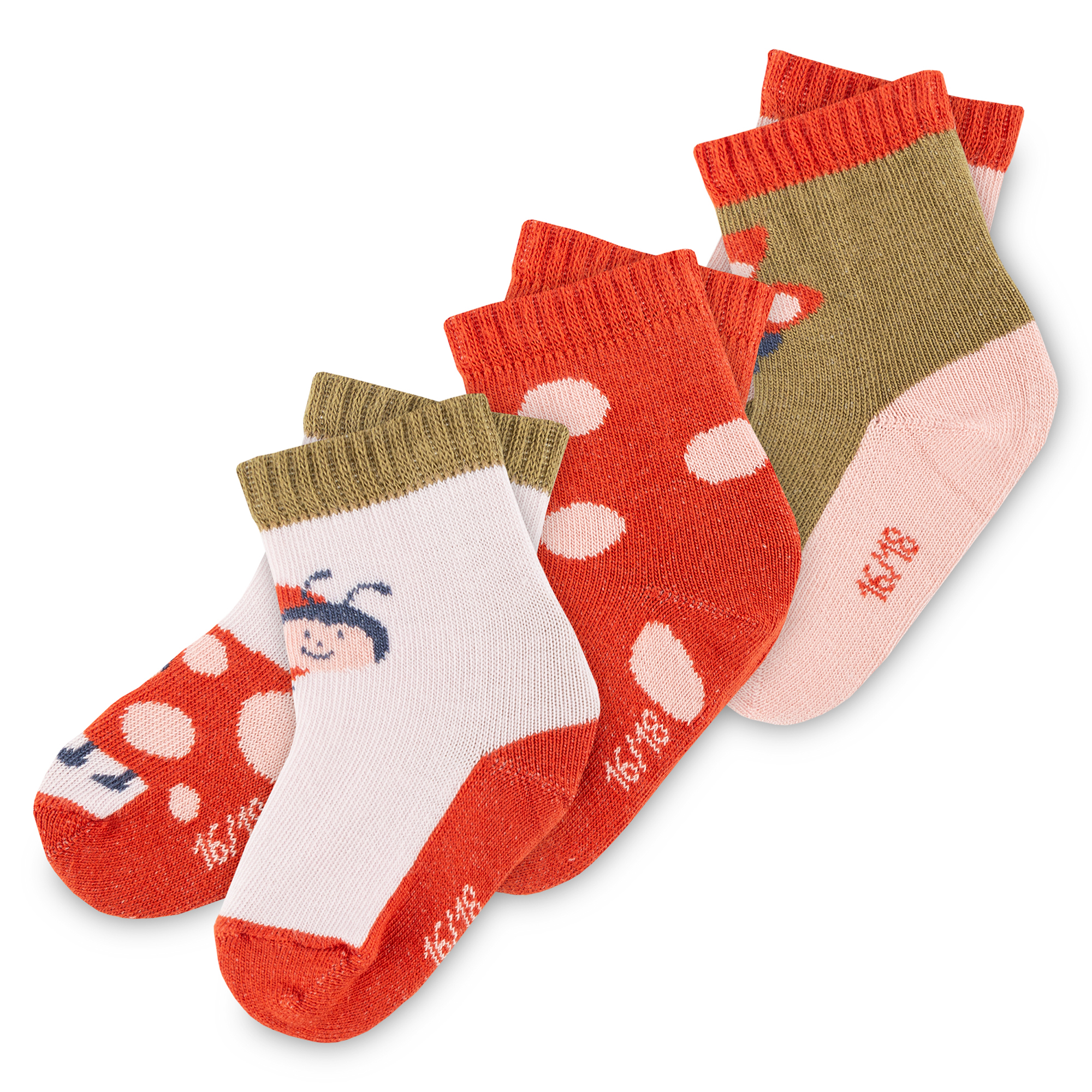 3 pair set children's socks Happy Ladybug