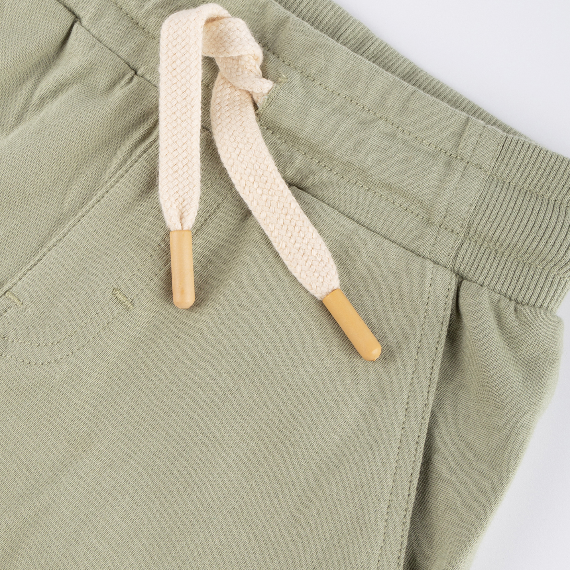 Boys' jersey bermuda shorts reed green, Happy Crocodile