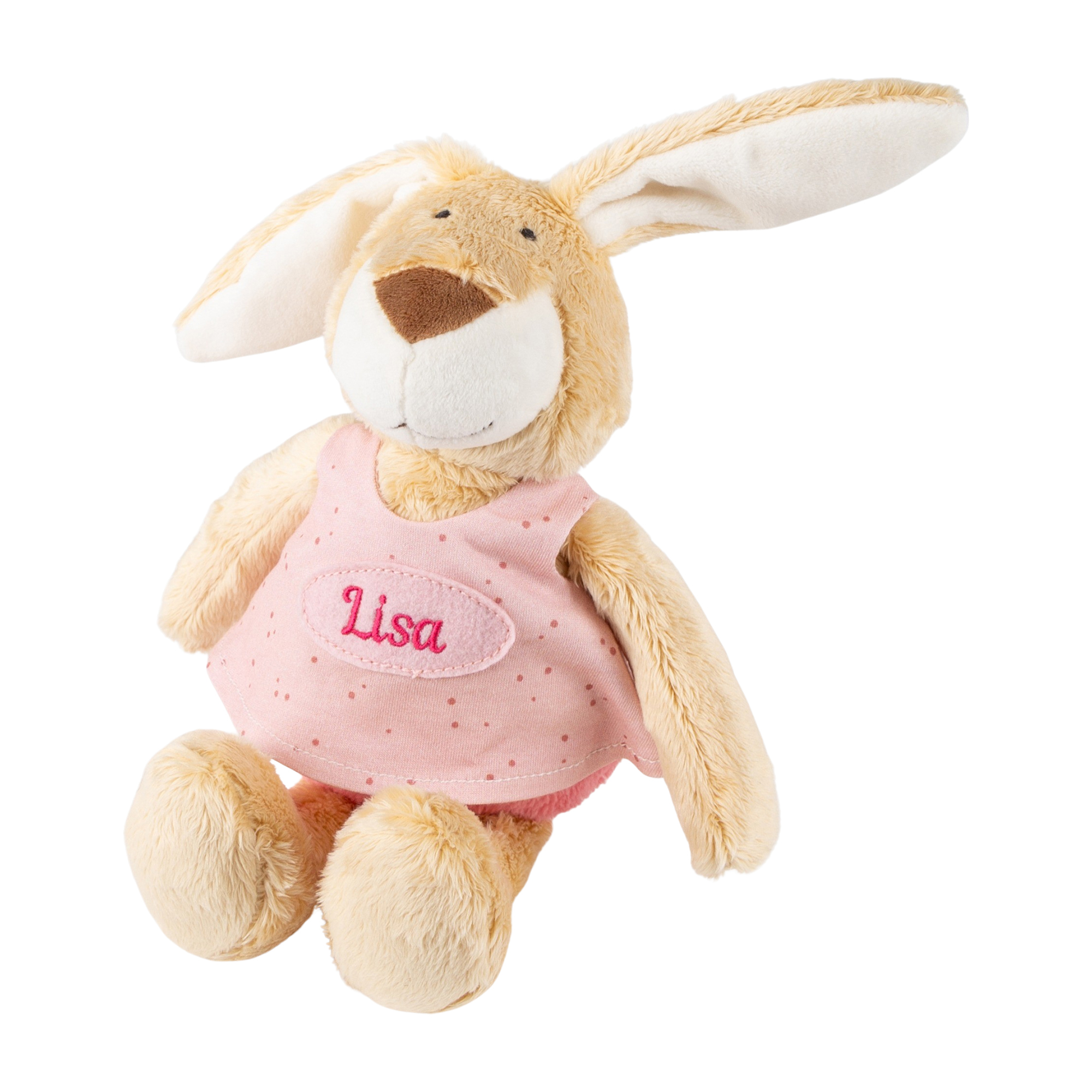 Customized soft toy bunny, pink