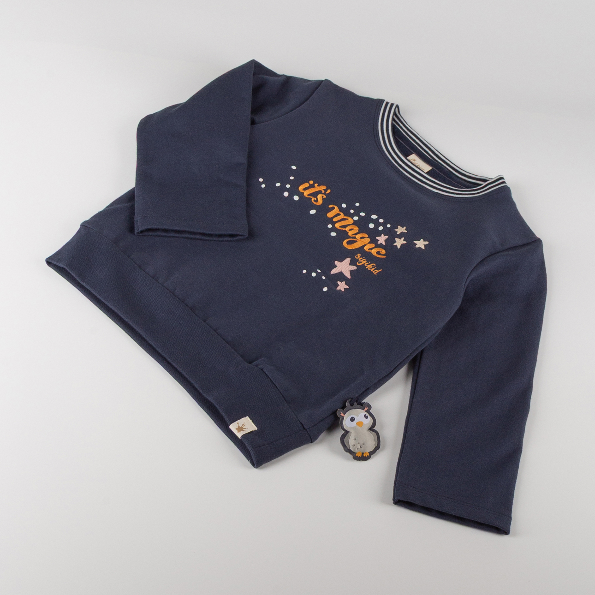 Baby Sweatshirt Eule Curious Owl, dunkelblau