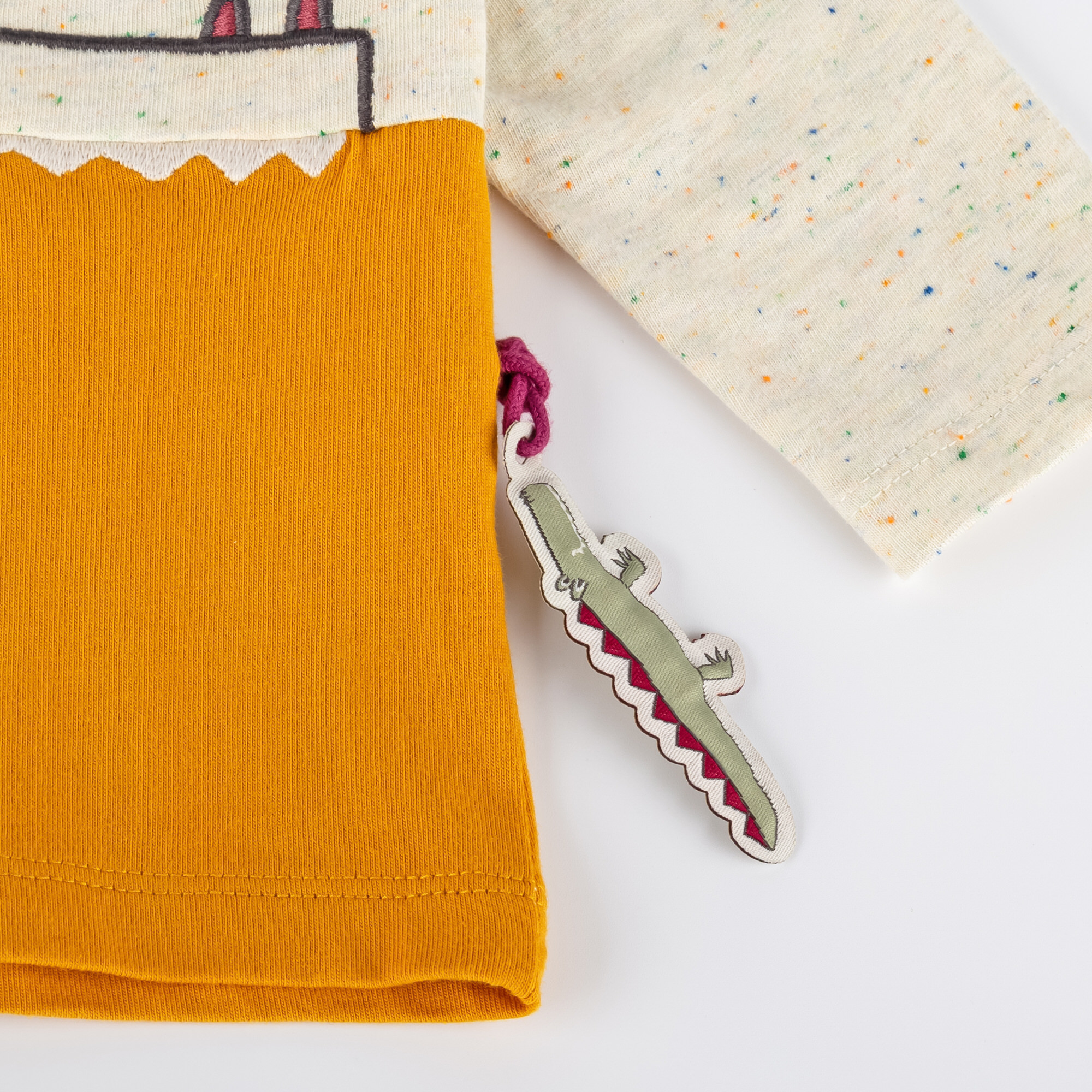 Baby Langarmshirt, naturweiß-gelb Baby Langarmshirt, naturweiß-gelb