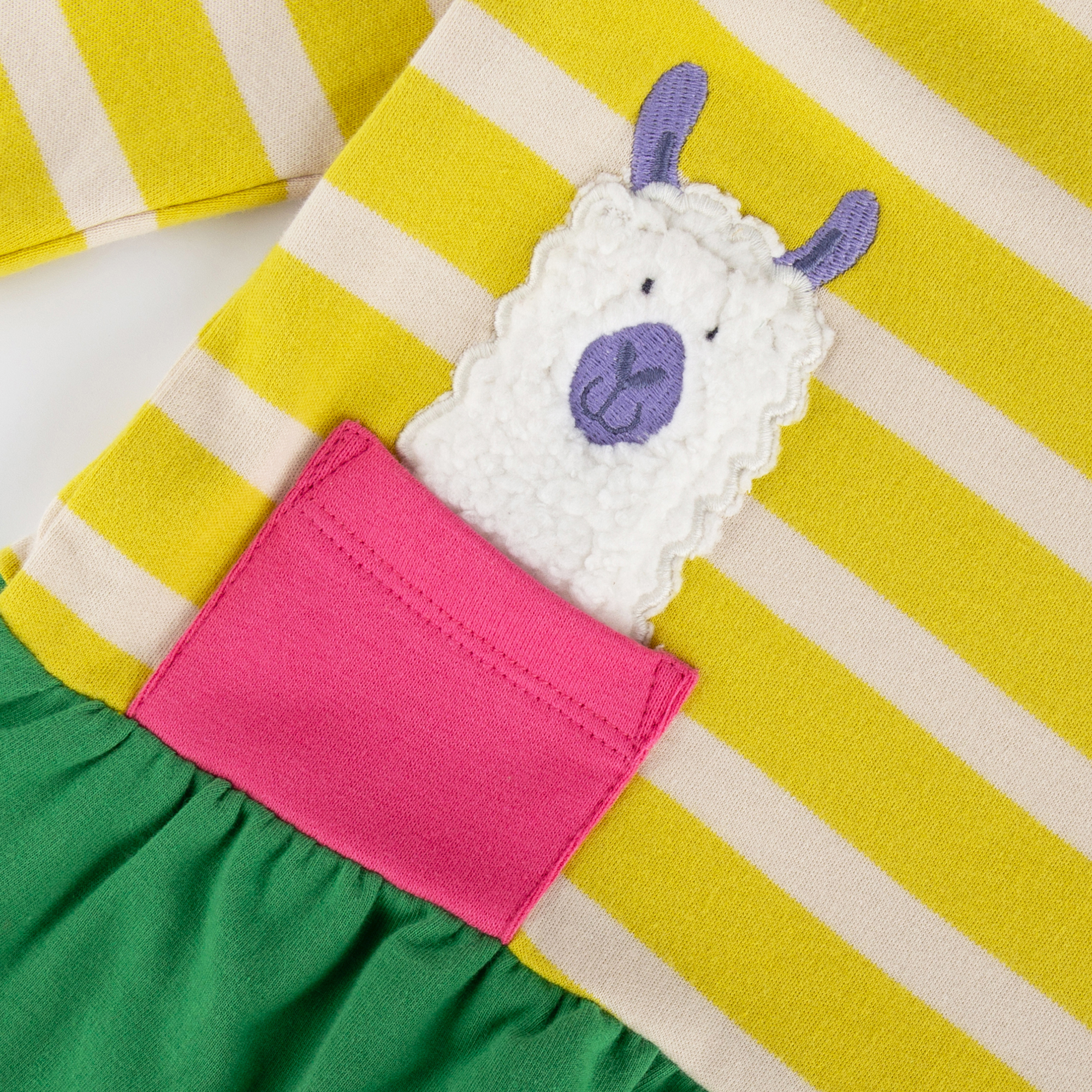 Baby long sleeve dress Crazy Llama with pocket