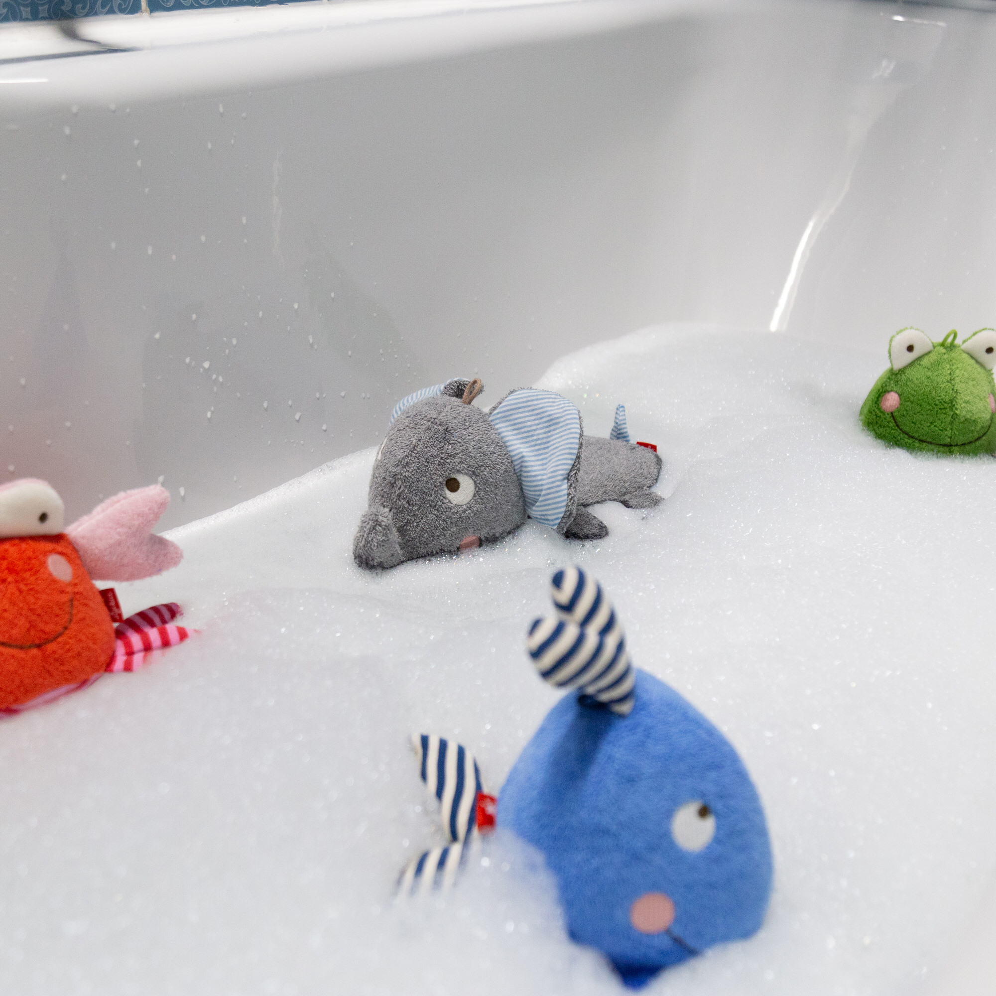 Baby bath soft toy elephant, terry cloth