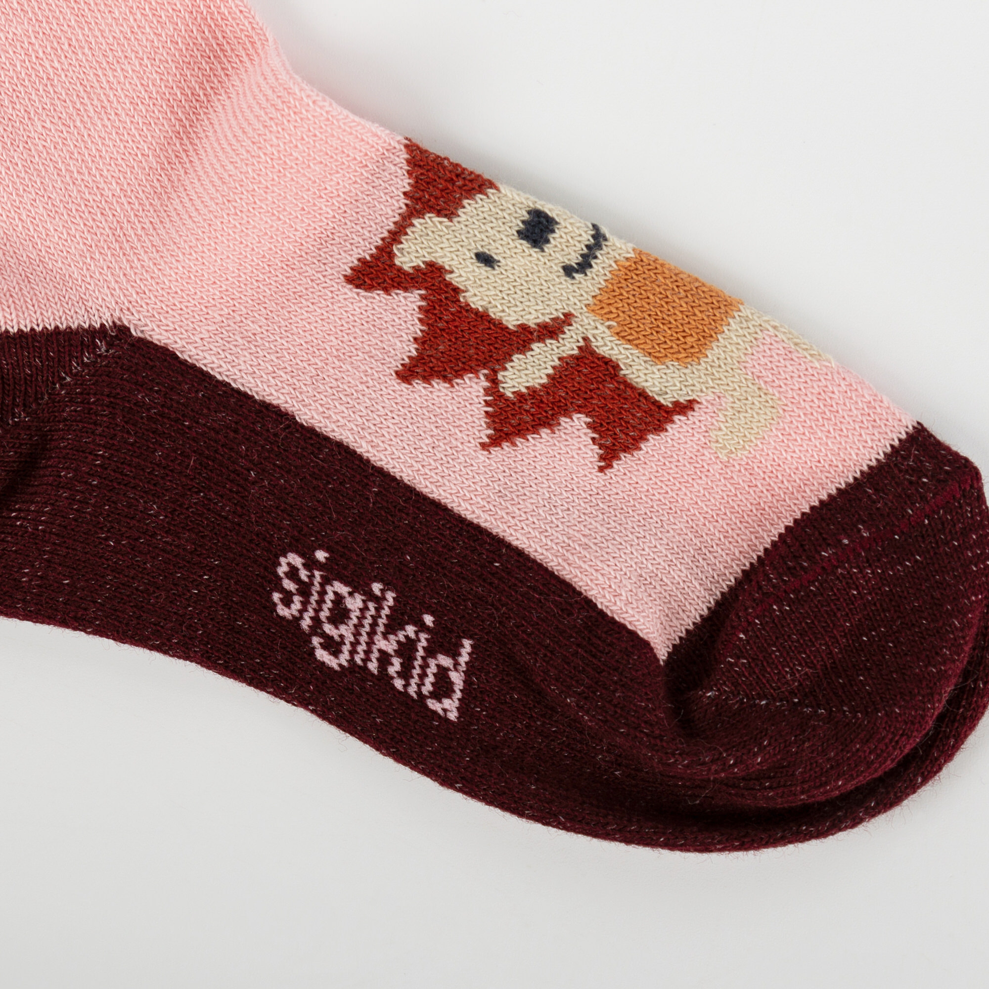 3 pair set kids' socks hedgehog/squirrel