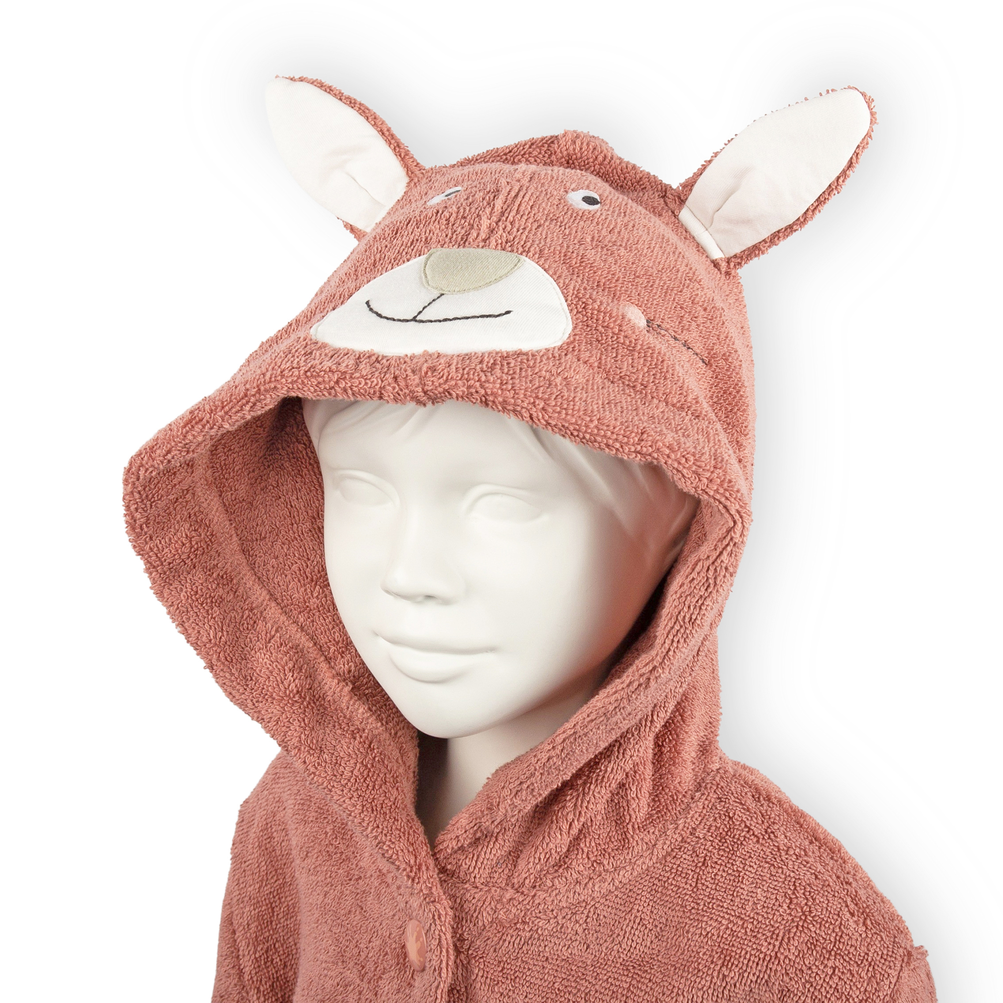 Girls' bunny bath robe, hooded