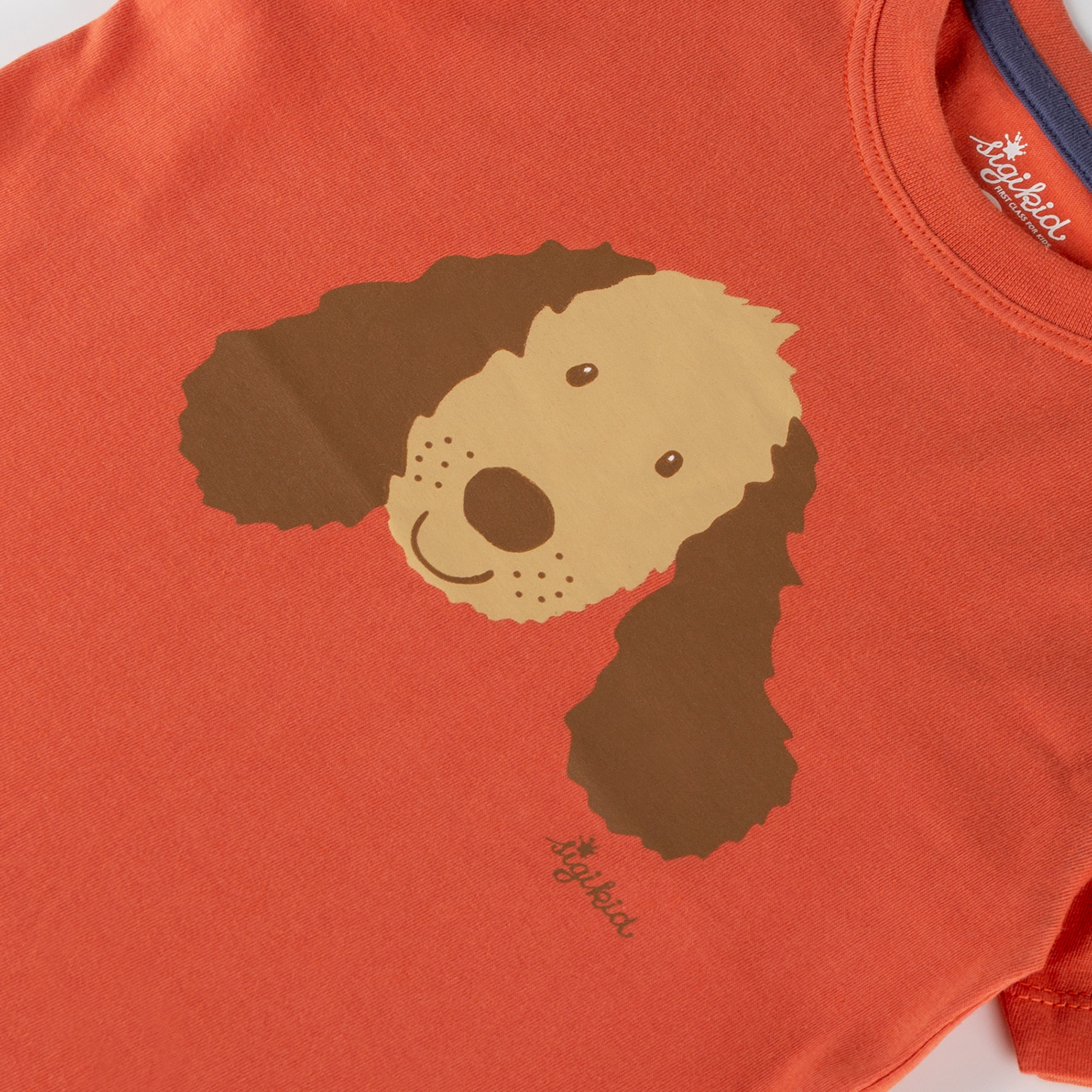 Children's short sleeve pajamas dog, red/blue