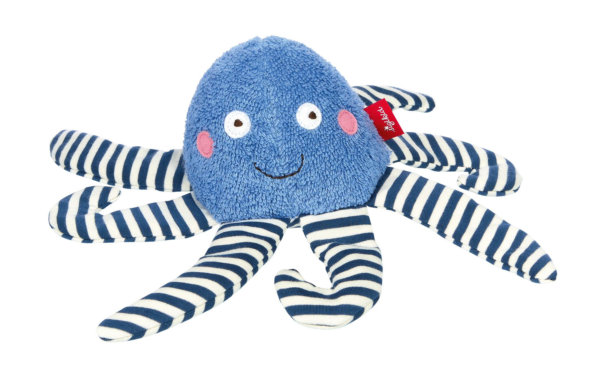 Baby bath soft toy octopus with crinkle foil tentacles