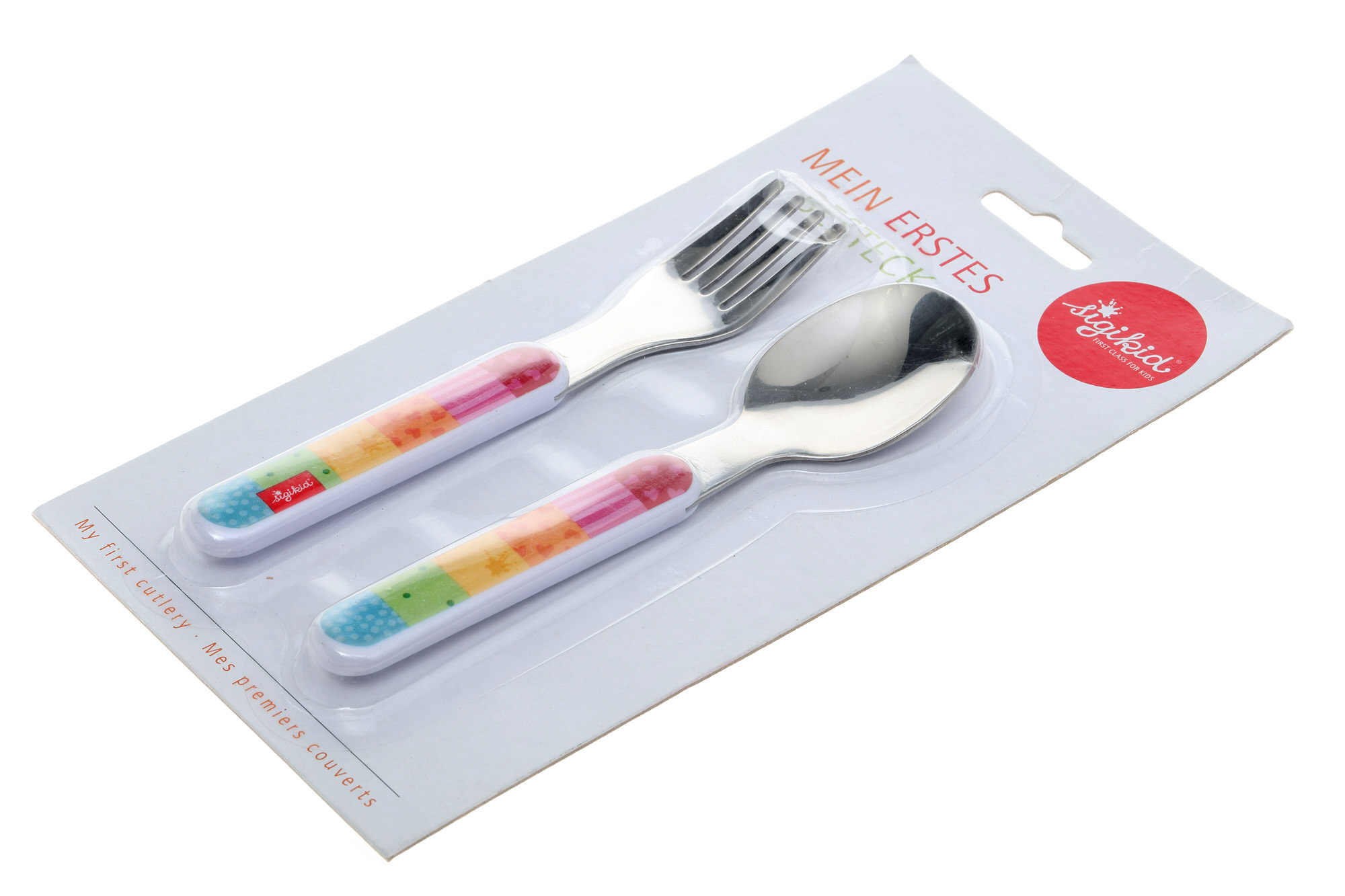 Children's cutlery set fork and spoon, Rainbow Rabbit Children's cutlery set fork and spoon, Rainbow Rabbit