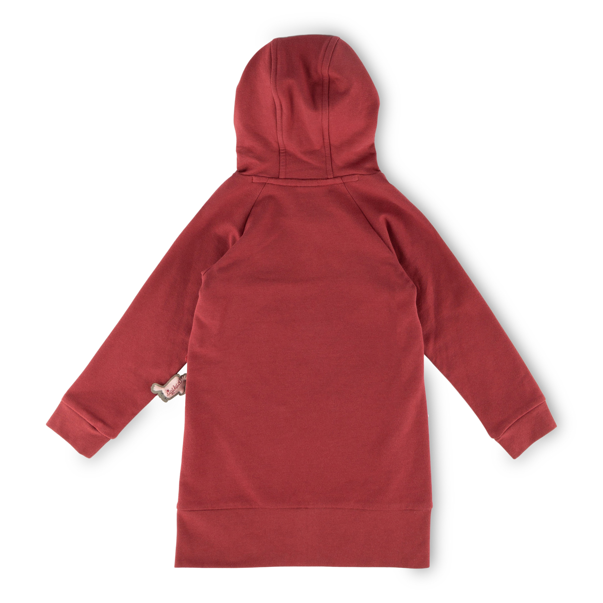 Children's hooded sweat dress with pockets