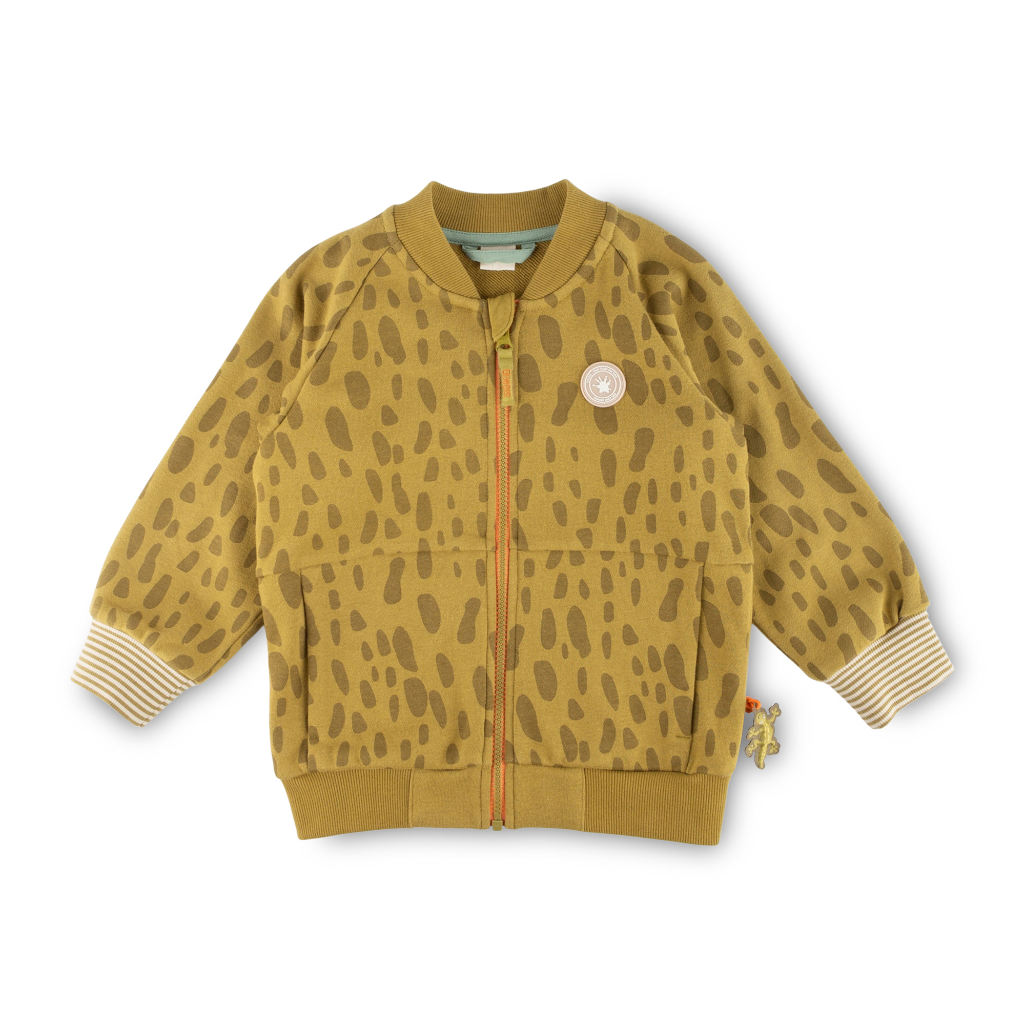 Children's college sweat jacket khaki green, Jungle