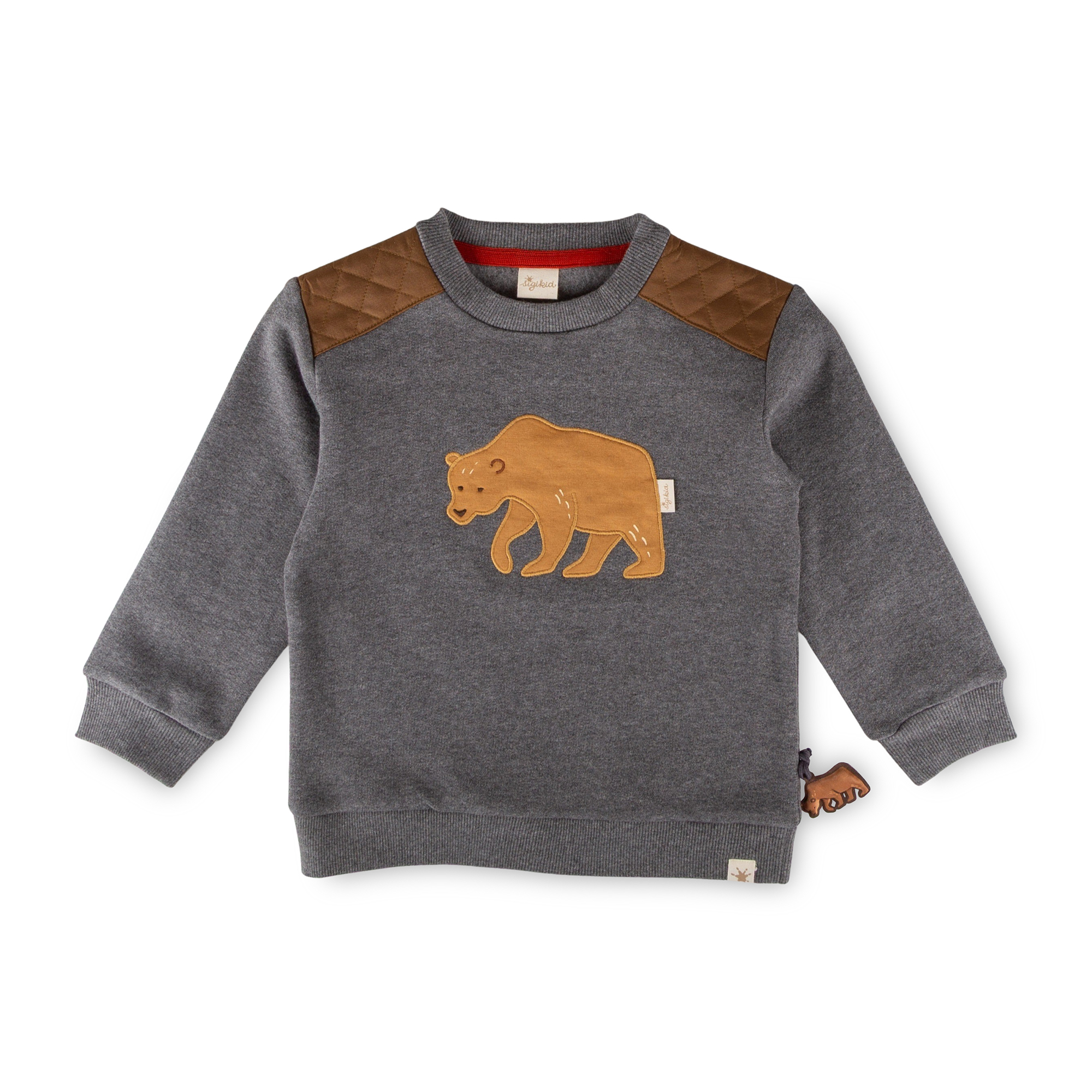 Kinder Sweatshirt Winterbär, dunkelgrau
