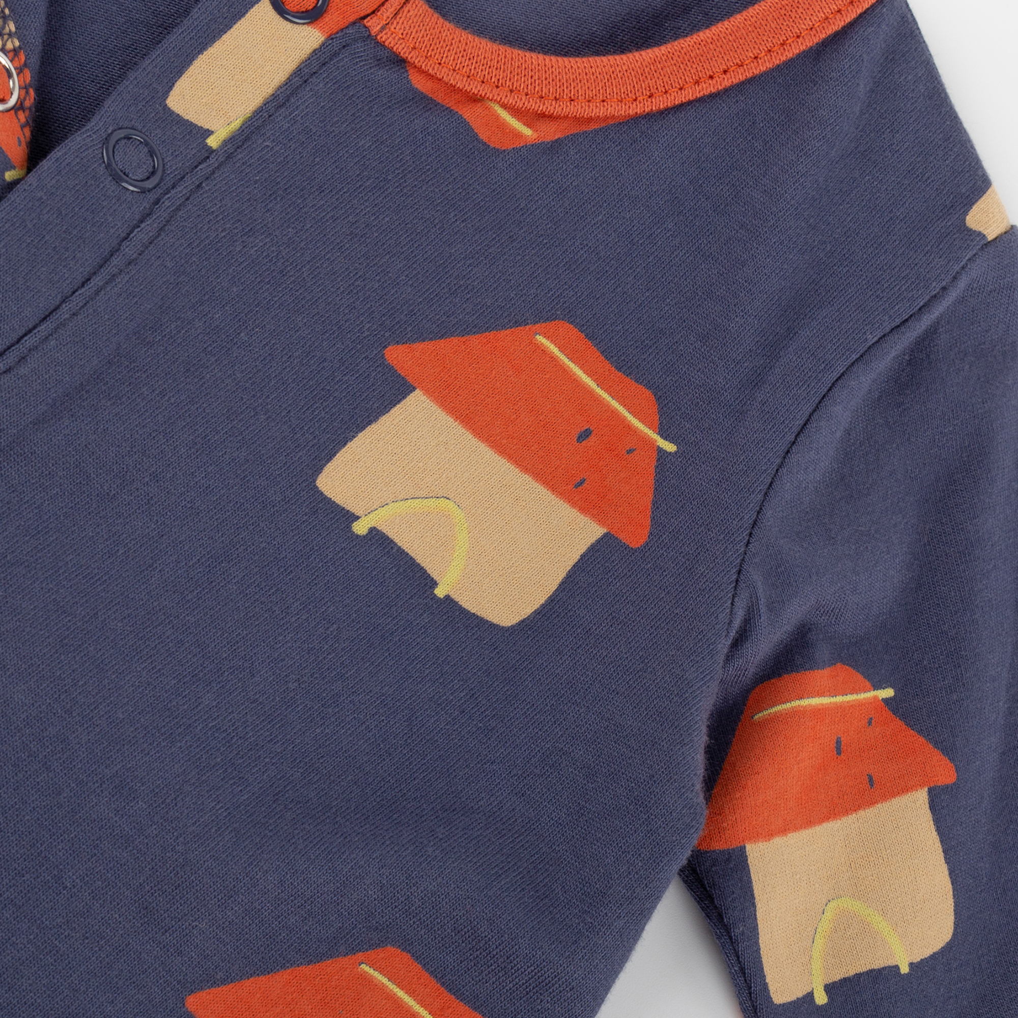 Baby long sleeve romper sleepsuit blue/red