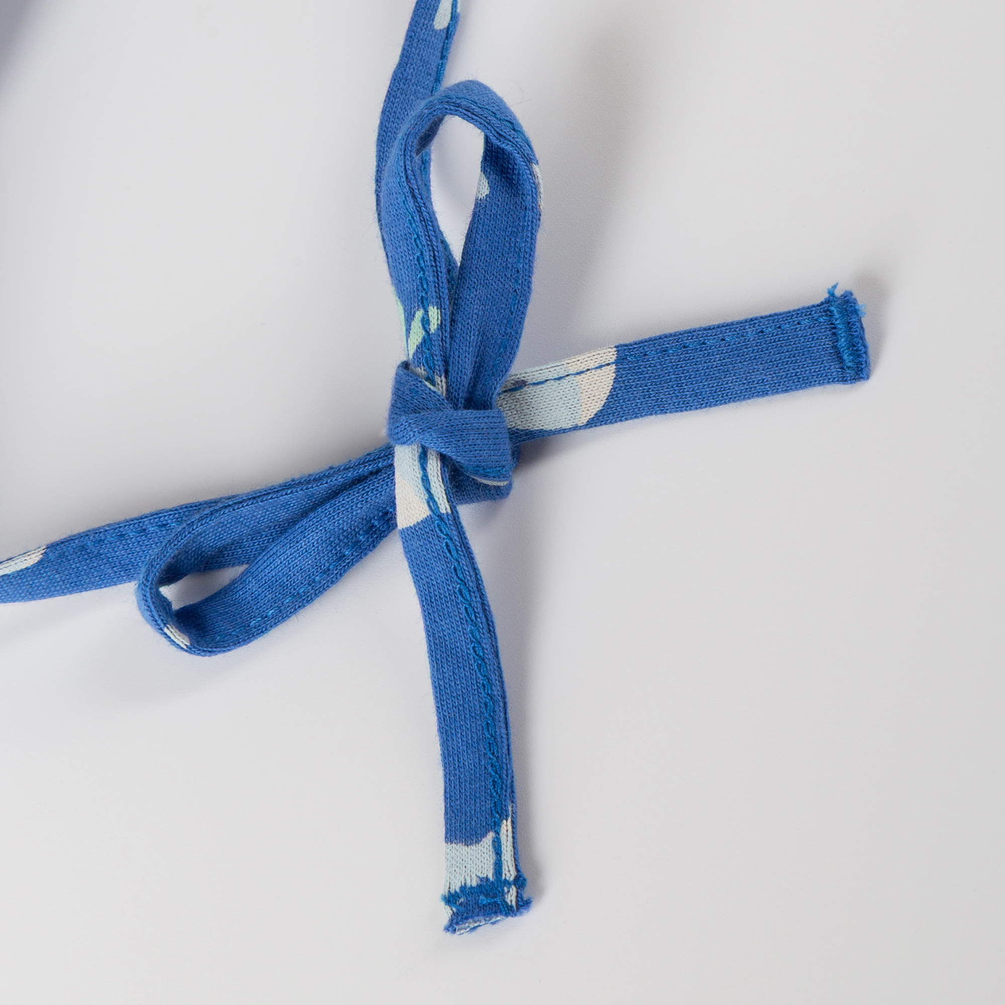 Newborn baby hat with ties, whale print, lined