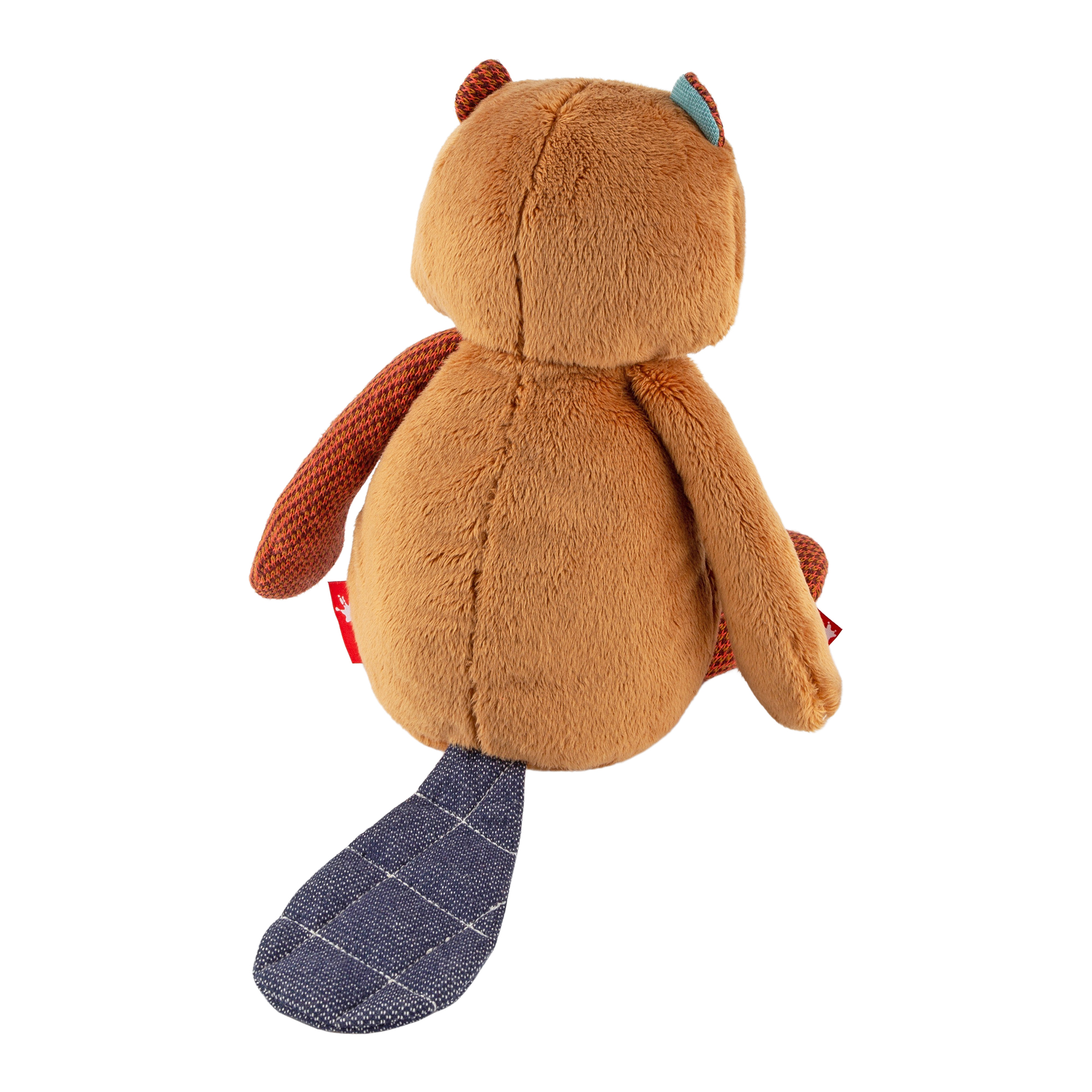 Plush beaver with belly pocket, Patchwork Sweety