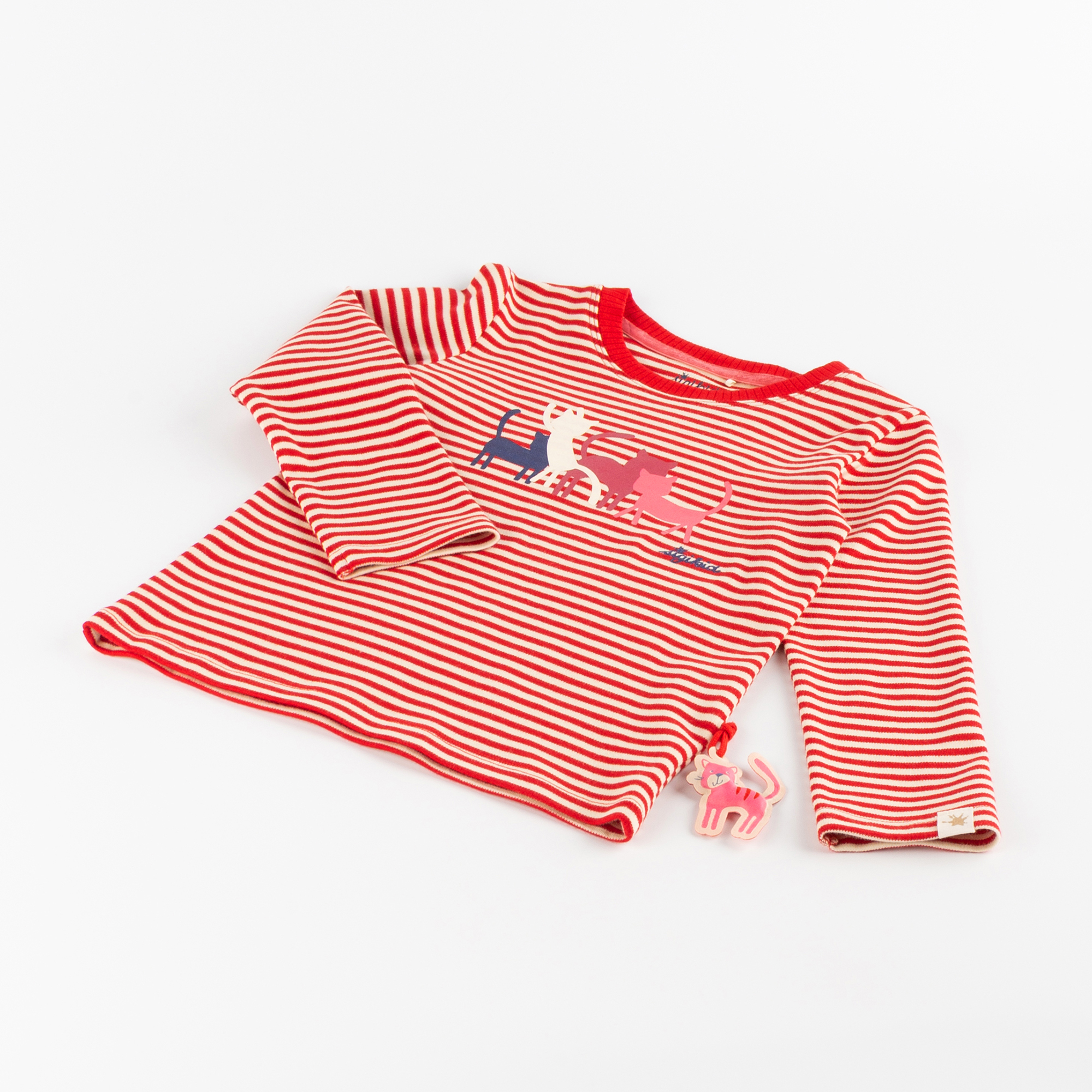 Striped children's long sleeve Tee Wild Cat