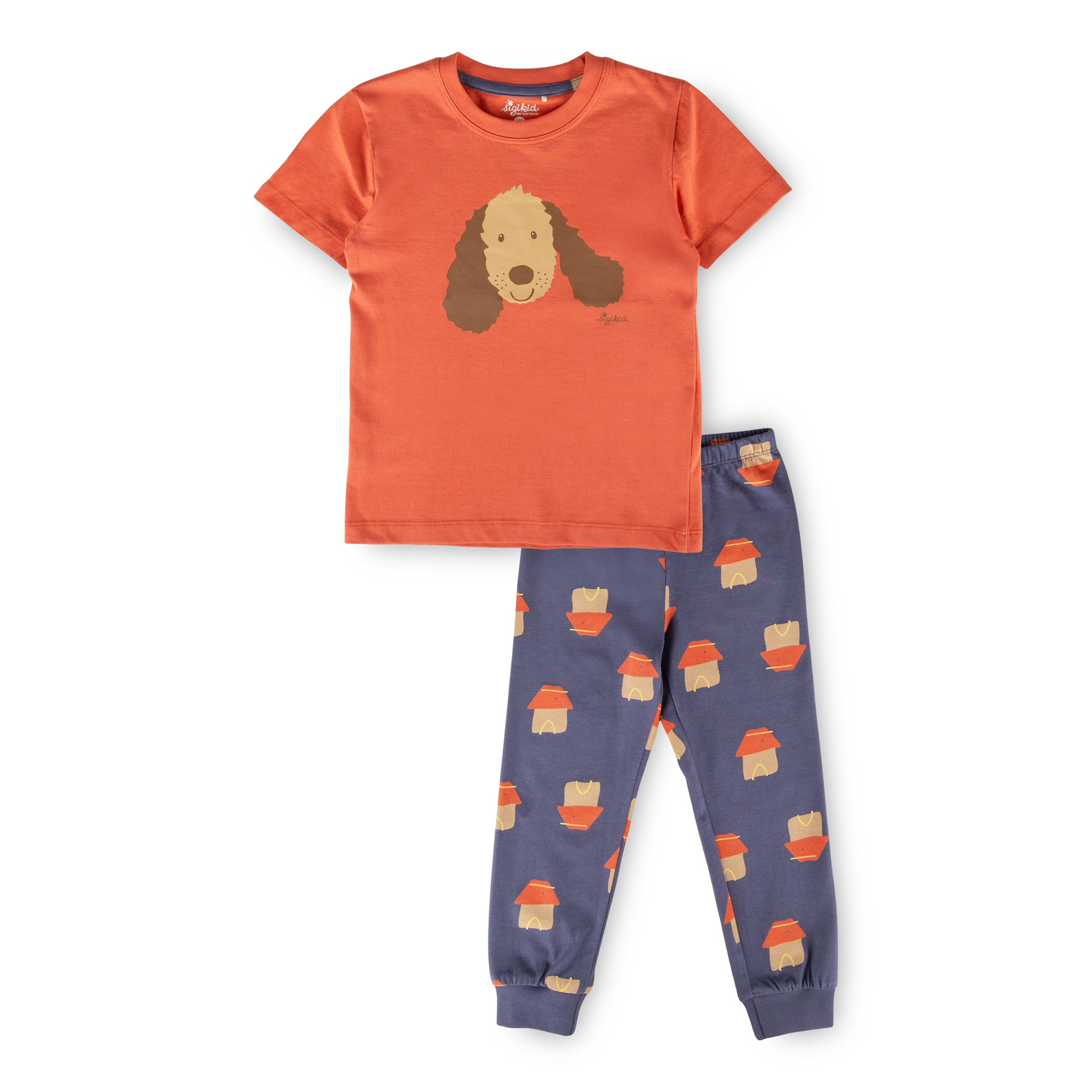 Kinder Pyjama Hund, rot/blau