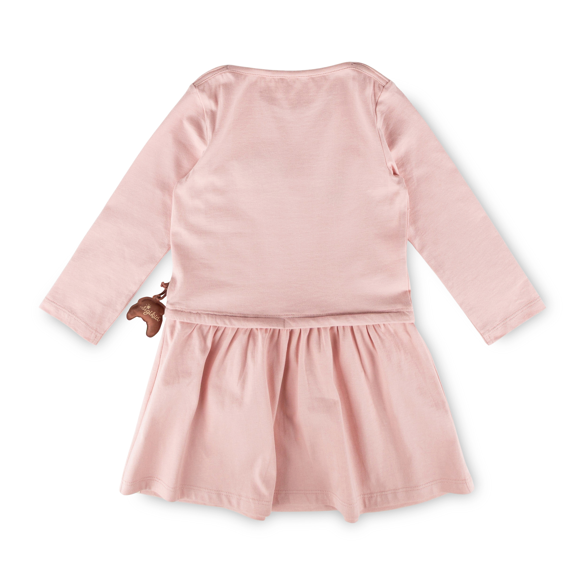 Langärmeliges Kinderkleid hellrosa, Petit Croissant