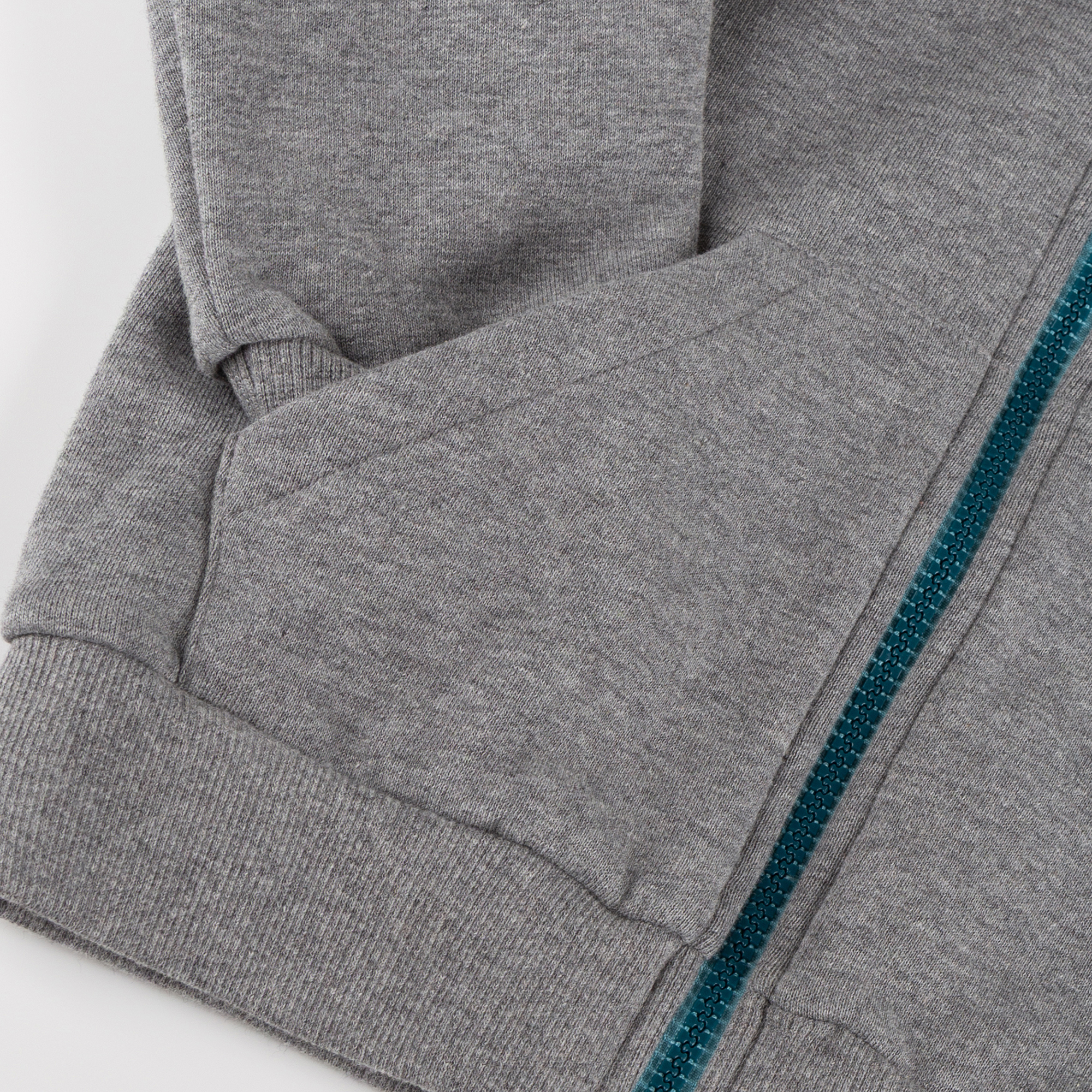 Kids' sweat jacket, shark-shaped hood, Blue & Bright