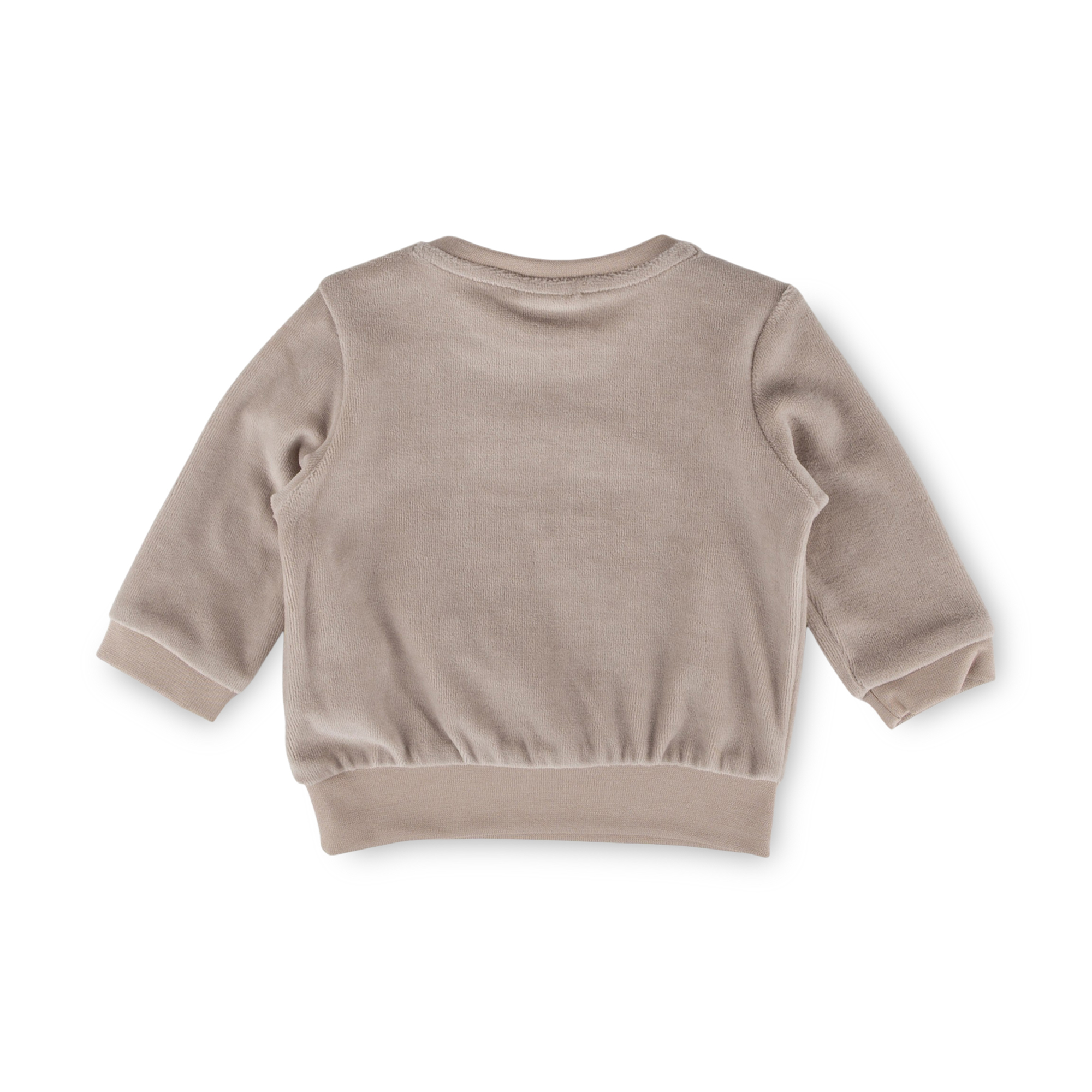 Newborn baby velour long sleeve Tee, silver gray
