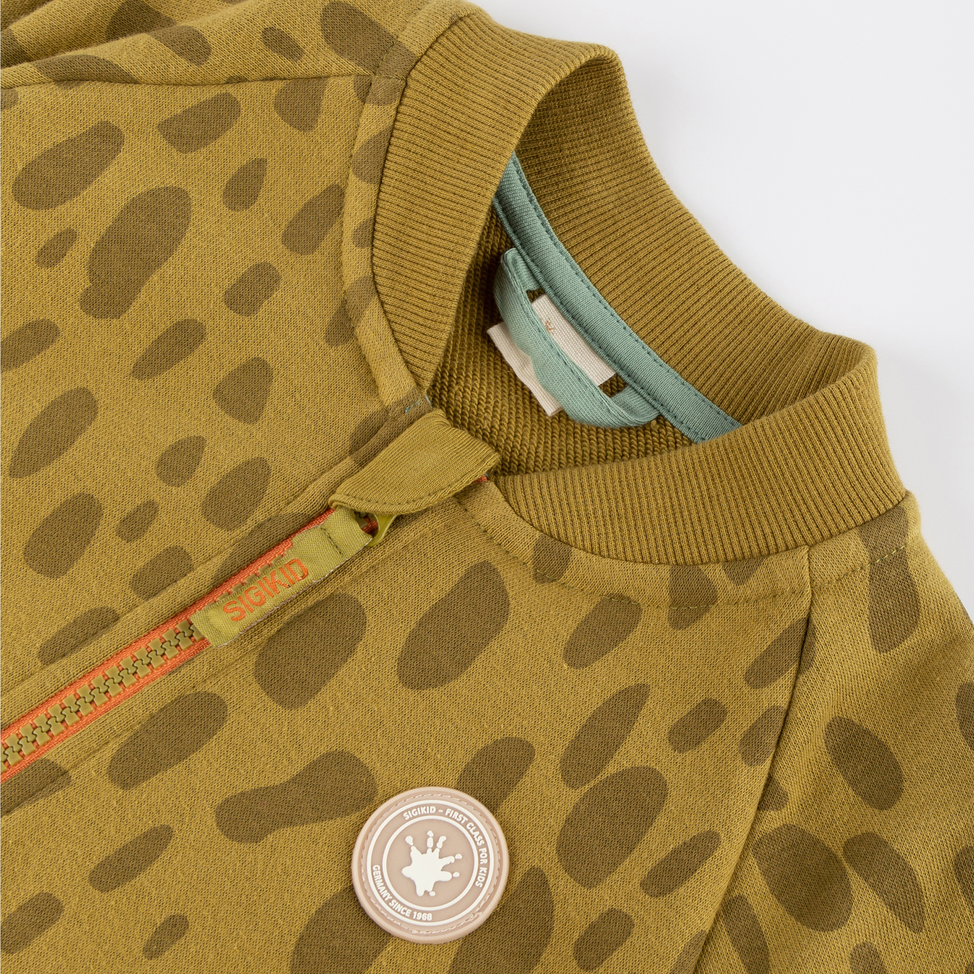 Children's college sweat jacket khaki green, Jungle