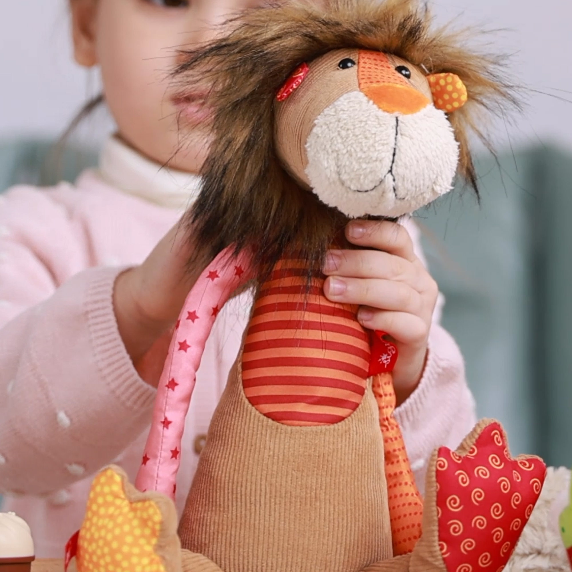 Soft toy lion, Patchwork Sweety