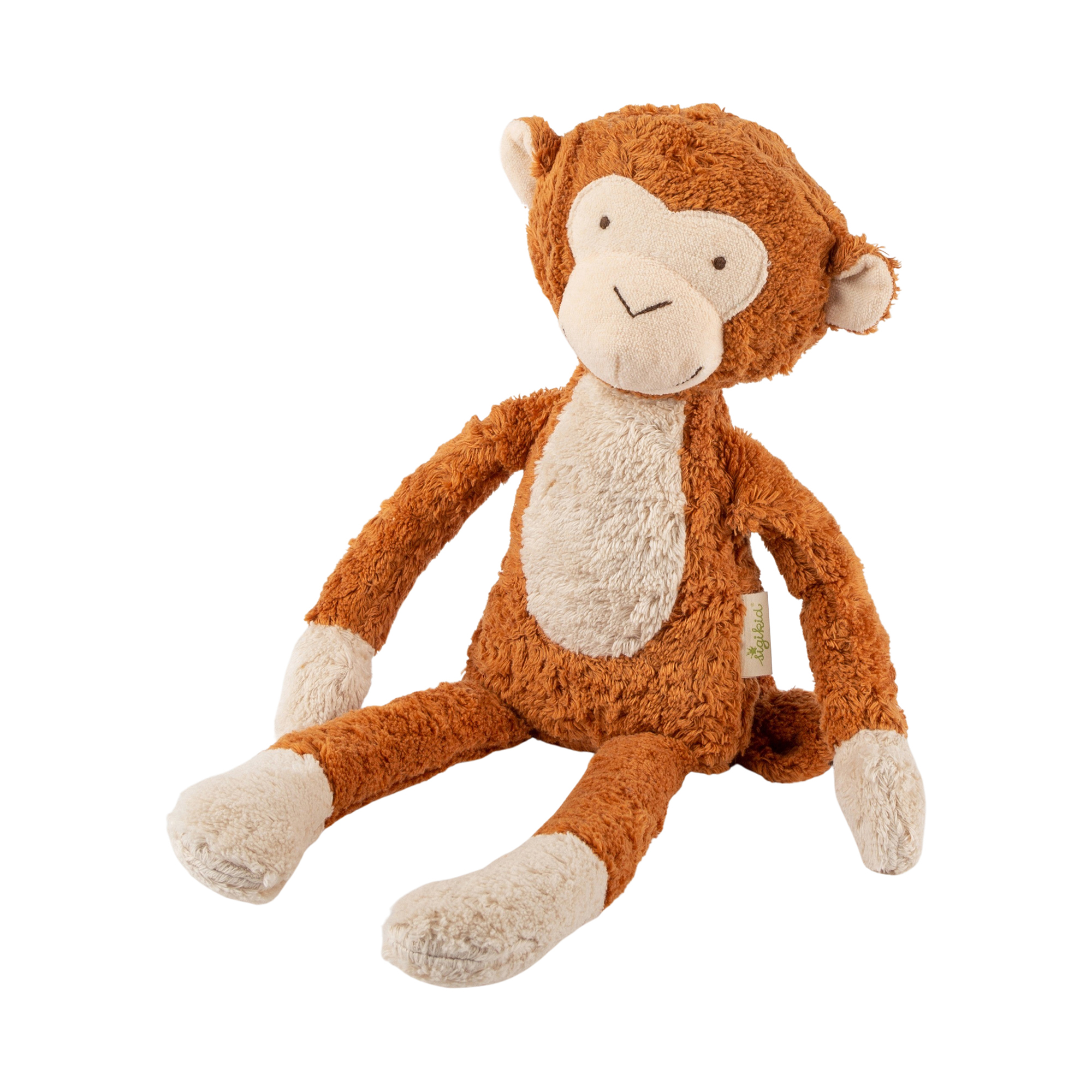 Organic soft toy monkey, Green Collection
