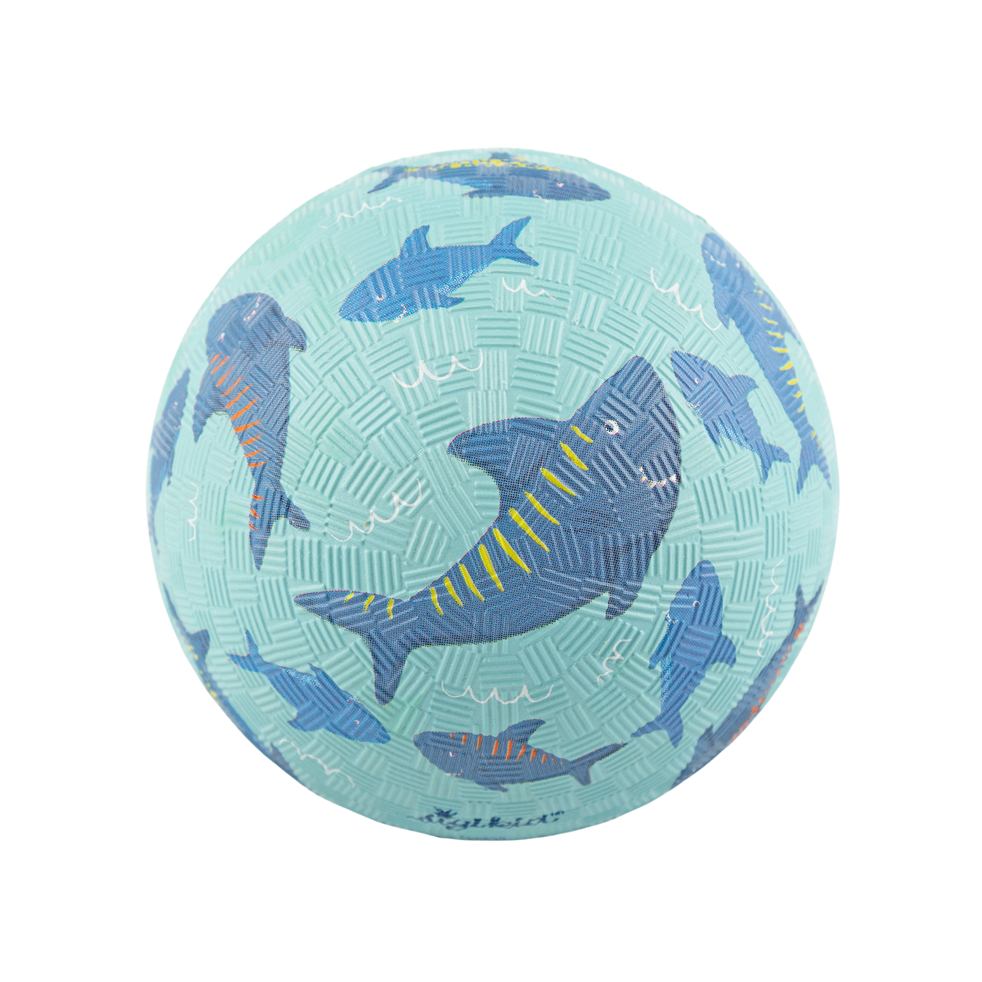 Rubber ball sharks, small size, light blue