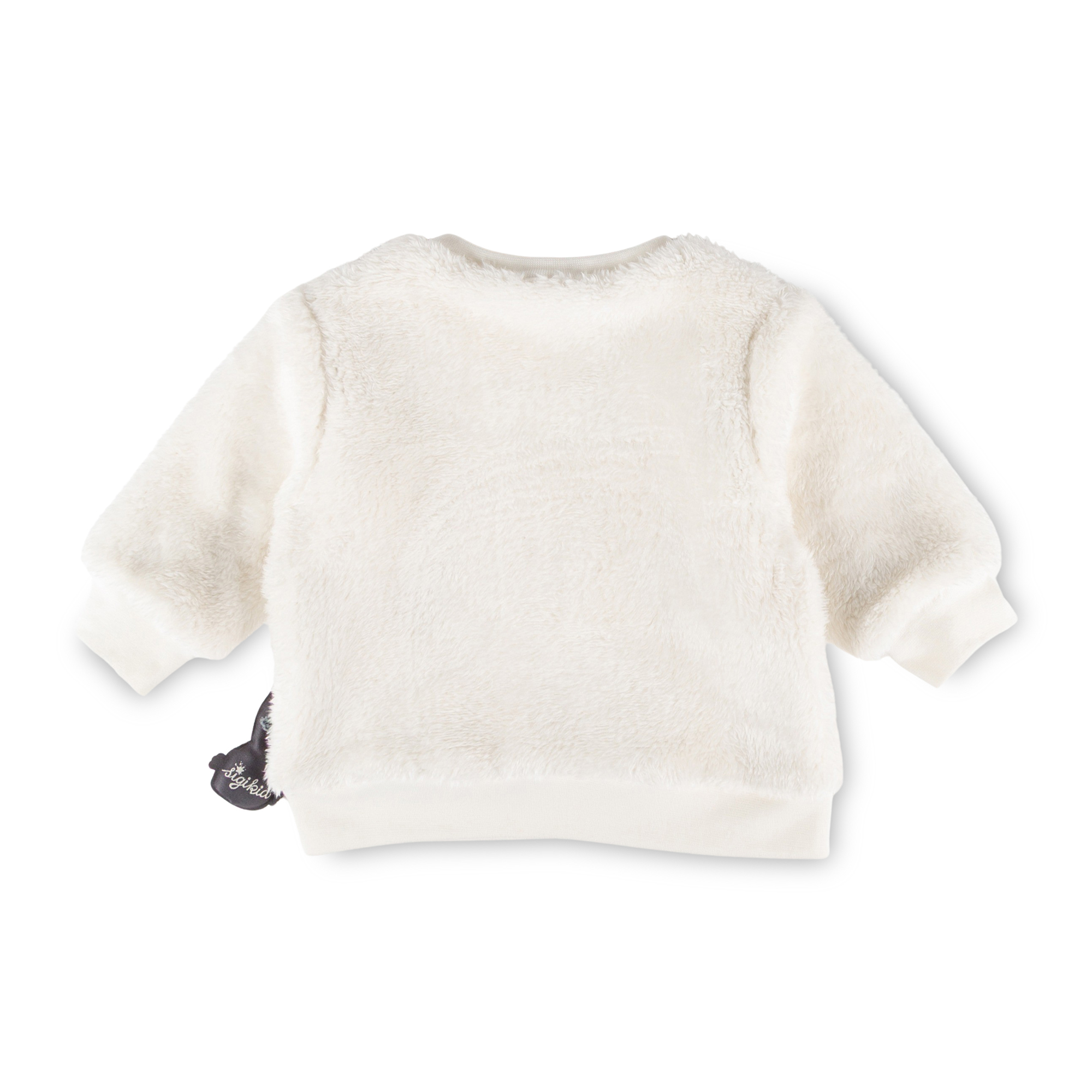 Baby Sherpa Fleeceshirt Schneehase, weiß