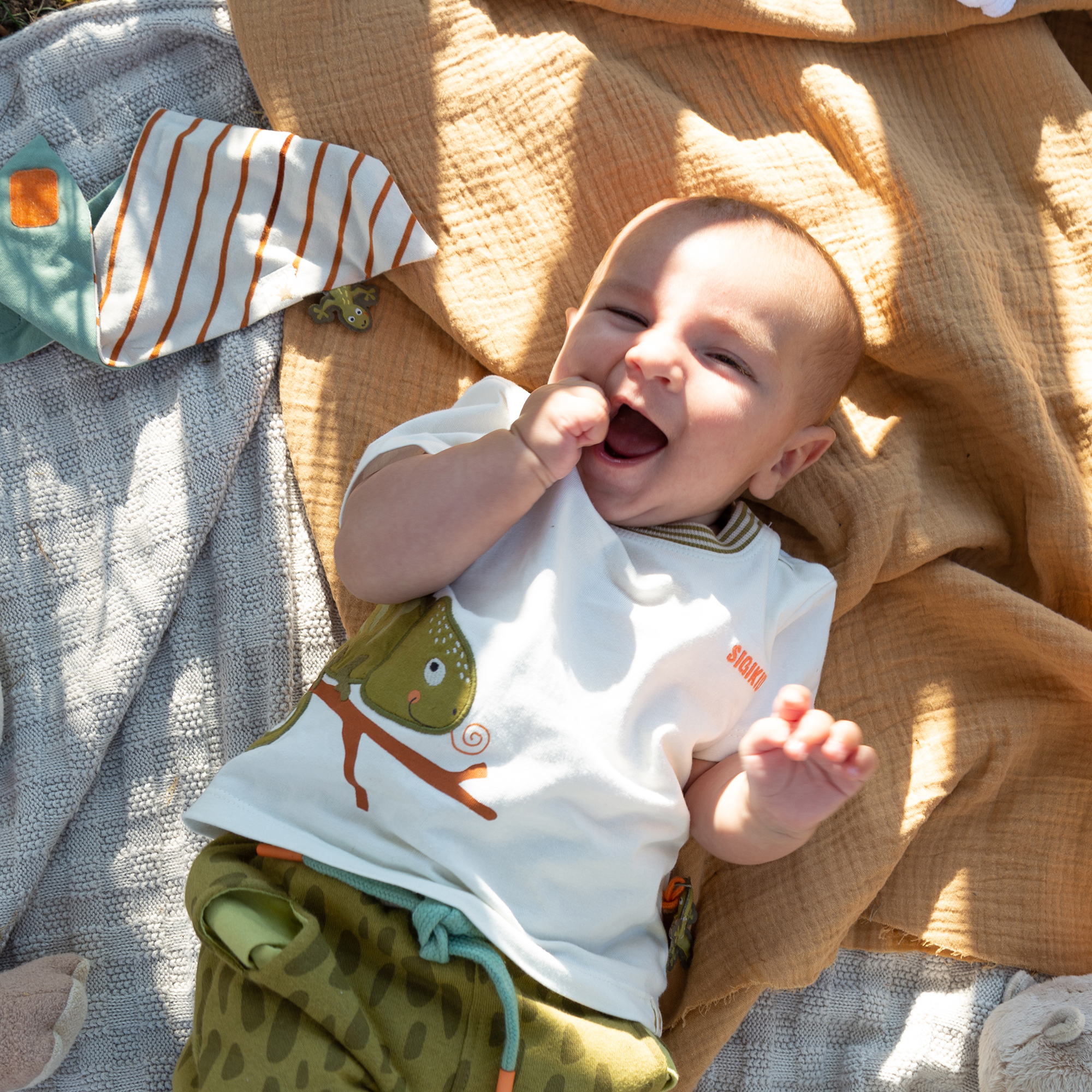 Baby T-Shirt Chamäleon, Jungle