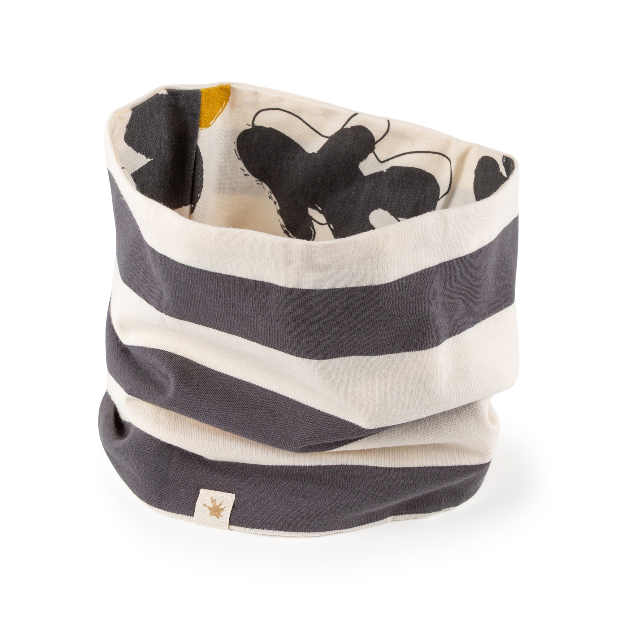 Children's reversible neck gaiter loop scarf Snow Bunny