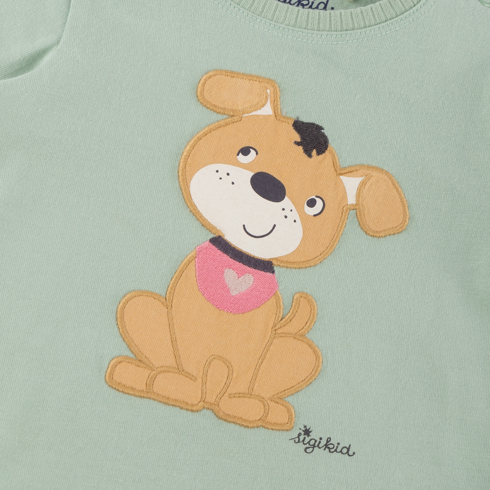 Grünes Baby T-Shirt, Hündchen Funny Dog Grünes Baby T-Shirt, Hündchen Funny Dog