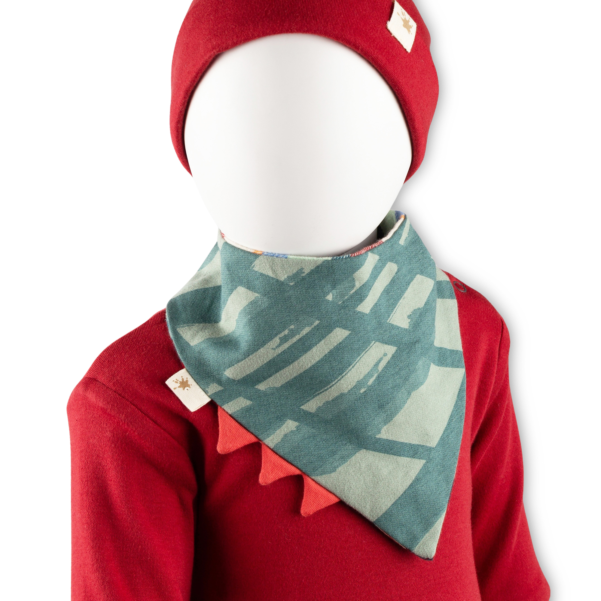 Reversible baby bandana bib, Dino World Reversible baby bandana bib, Dino World