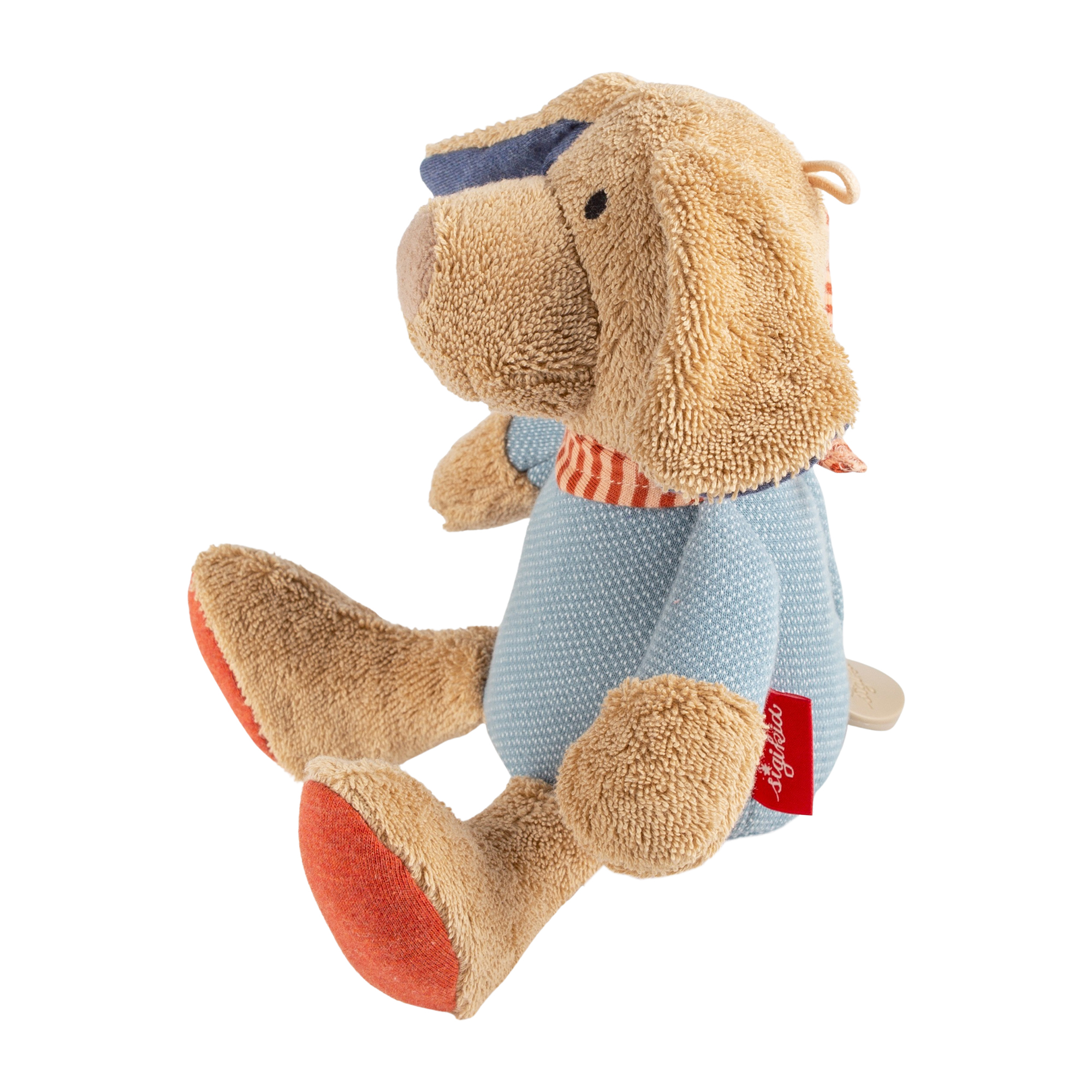 Musical baby soft toy dog Fips, terry cotton